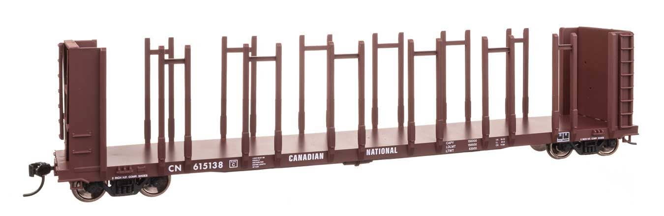 Walthers HO 50802 63' Pulpwood Flatcar - Ready to Run - Canadian National #615138