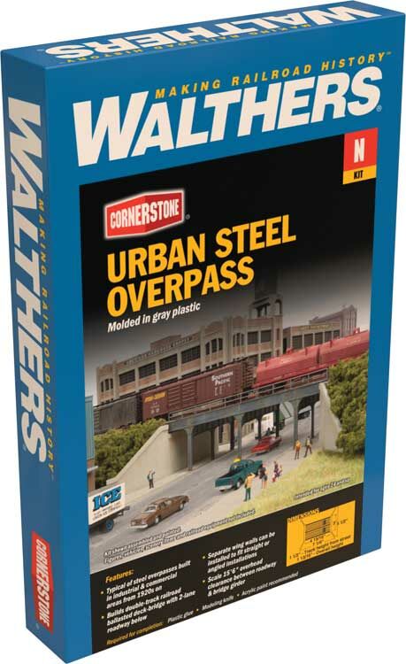 Walthers Cornerstone 3871 Urban Steel Overpass -- Kit