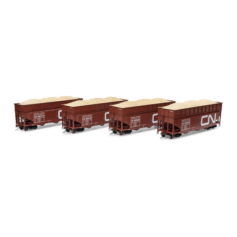 Athearn ATH-1285 HO 40' Wood Chip Hopper with Load, CN #860144 / 860167 / 860225 / 860282 (4)