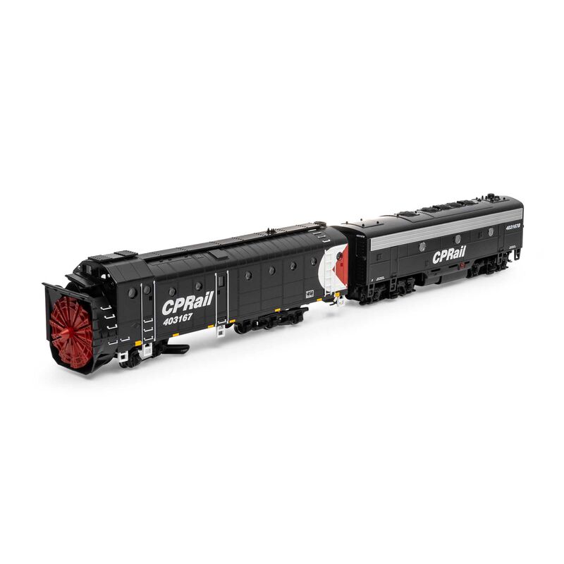 Athearn ATH93825 HO Rotary Snowplow & F7B Locomotive, CPR #403167/#403167B