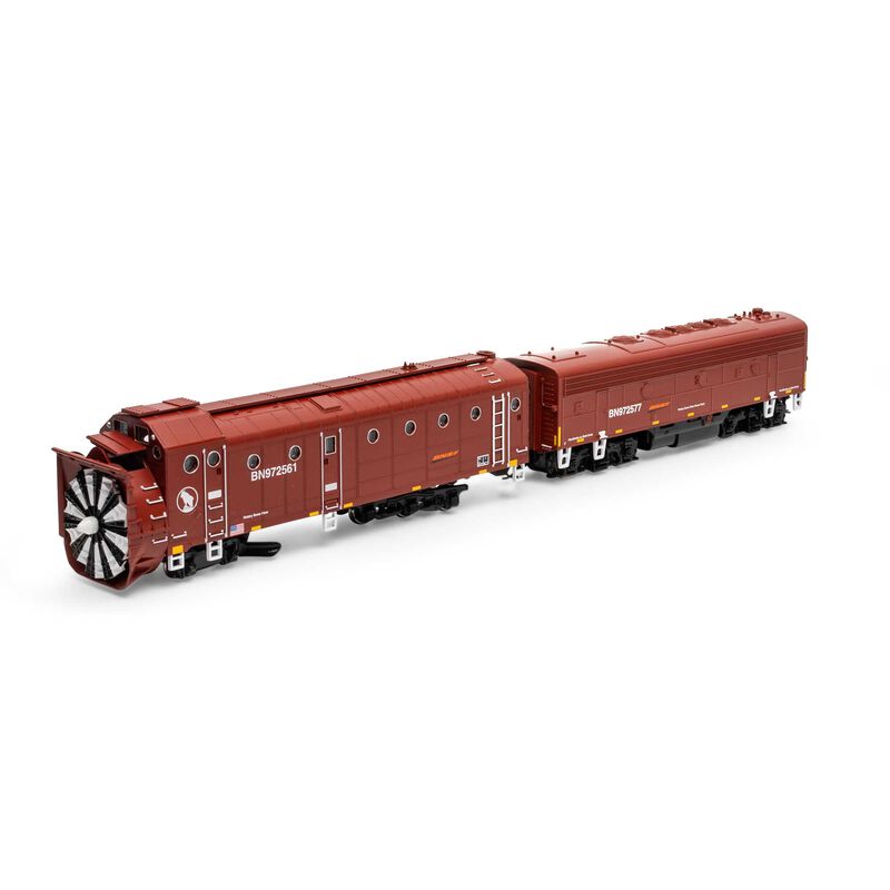 Athearn ATH93829 HO Rotary Snowplow & F7B Locomotive, BNSF #972561/#972577