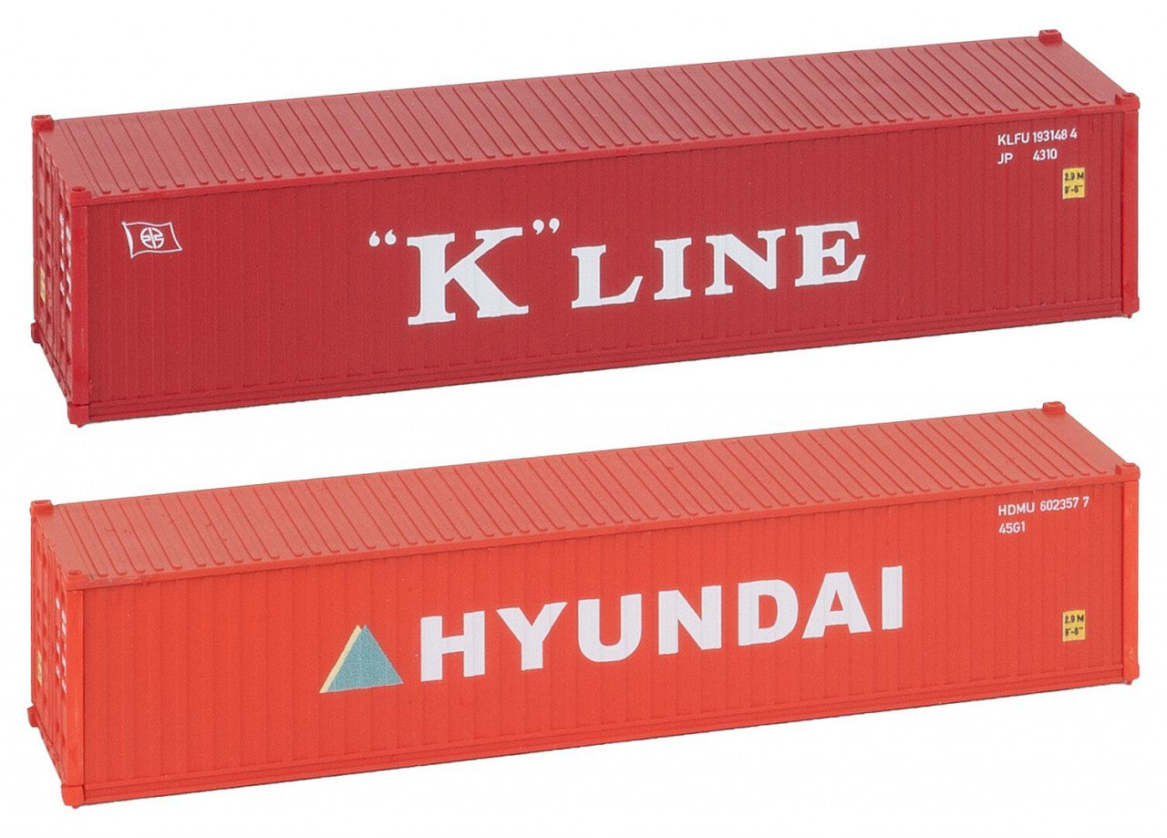 Faller 182055 HO 40' Container K-LINE and HYUNDAI