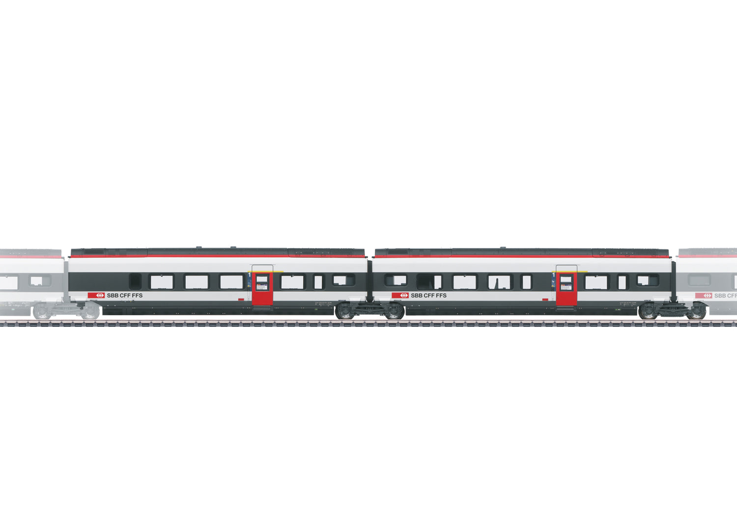 Marklin 43453 HO SBB-CFF-FFS Add-On Car Set 3 for the Class RABe 501 022 Giruno