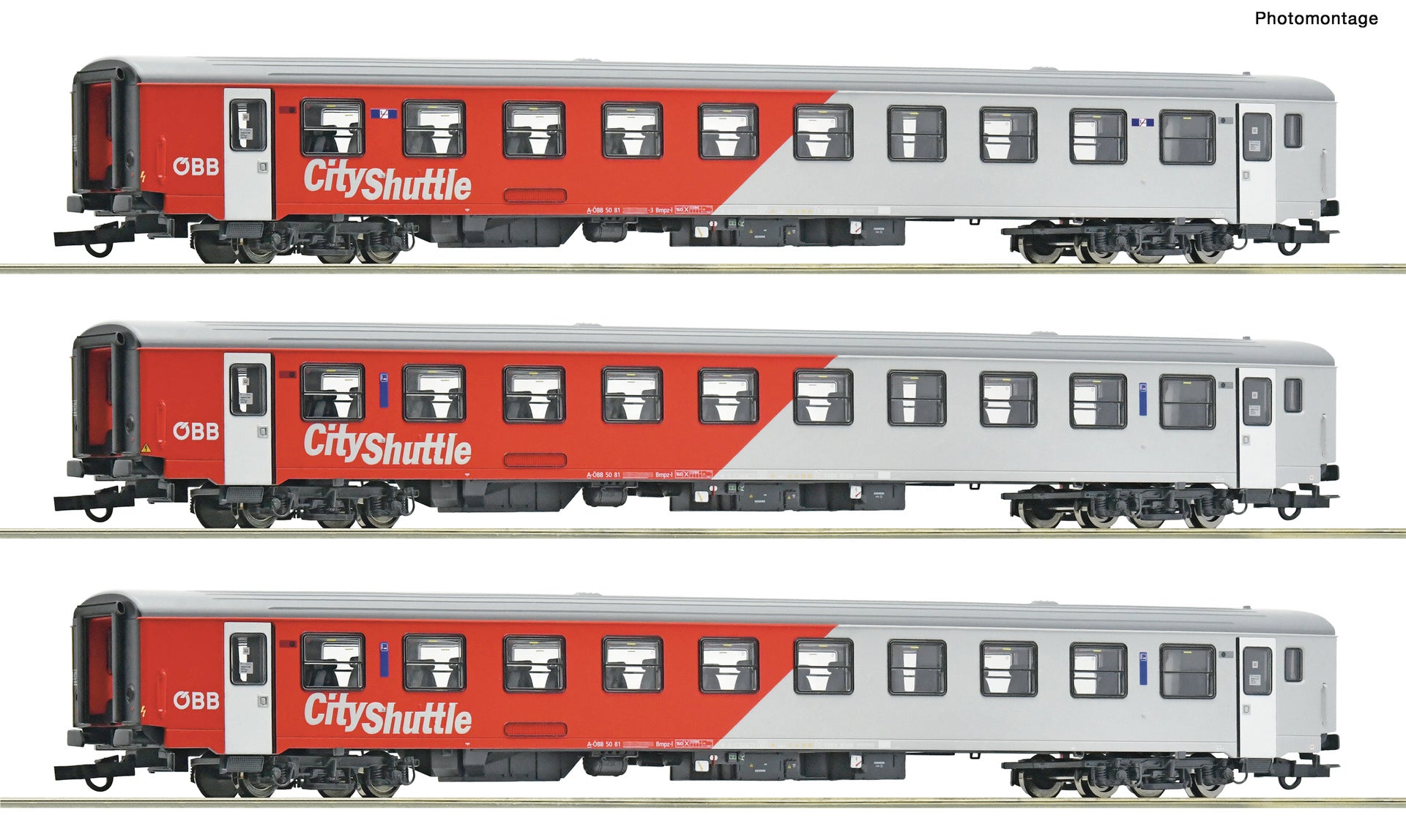 Roco 6200191 HO 3 piece set: Commuter coaches, ÖBB
