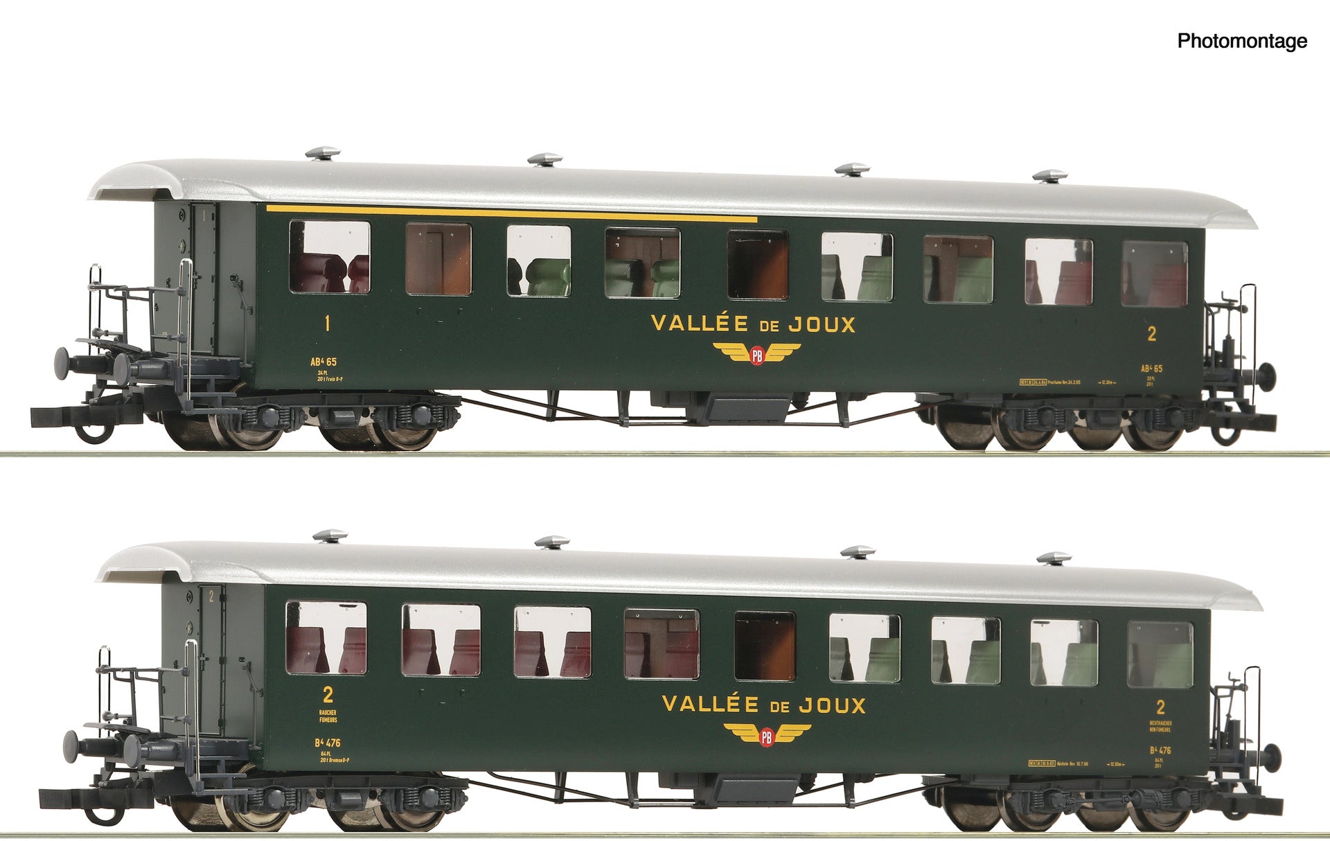 Roco 6200198 HO 2 piece set: "Seetalbahn" coaches, PB