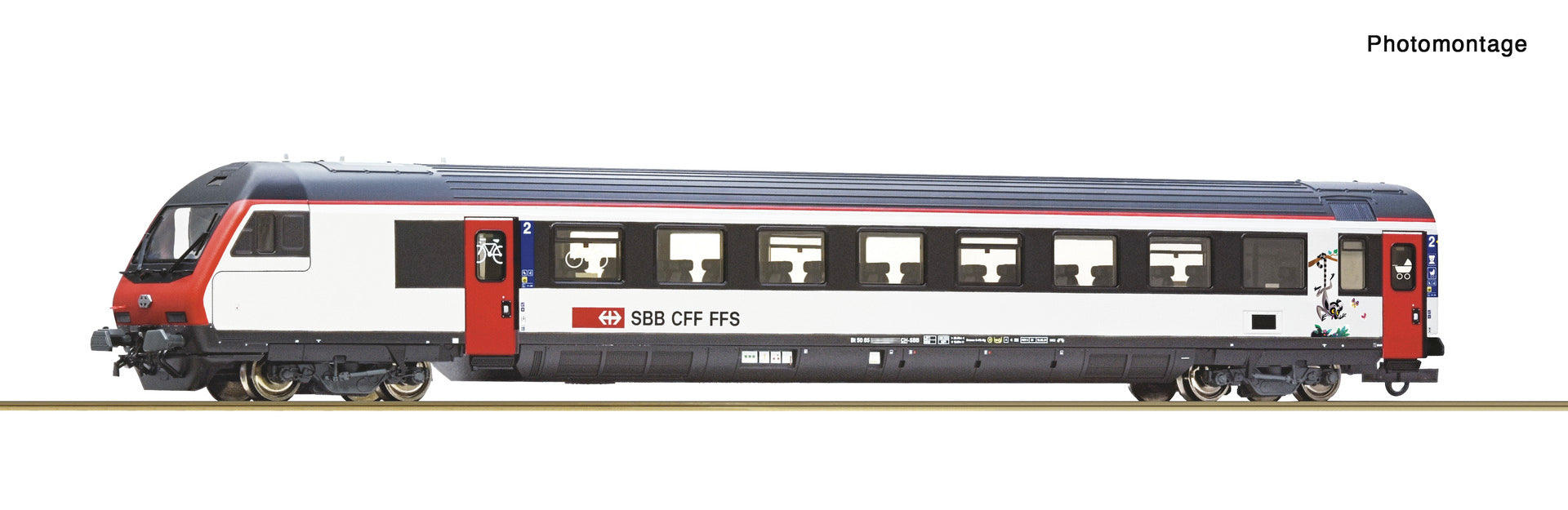 Roco 6220199 HO 2nd class control cab coach for EW-IV commuter trains, SBB