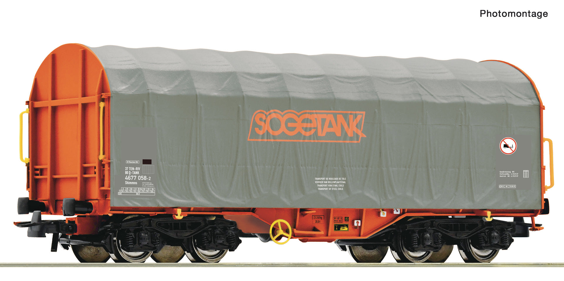 Roco 6600133 HO Slide tarpaulin wagon, Sogetank