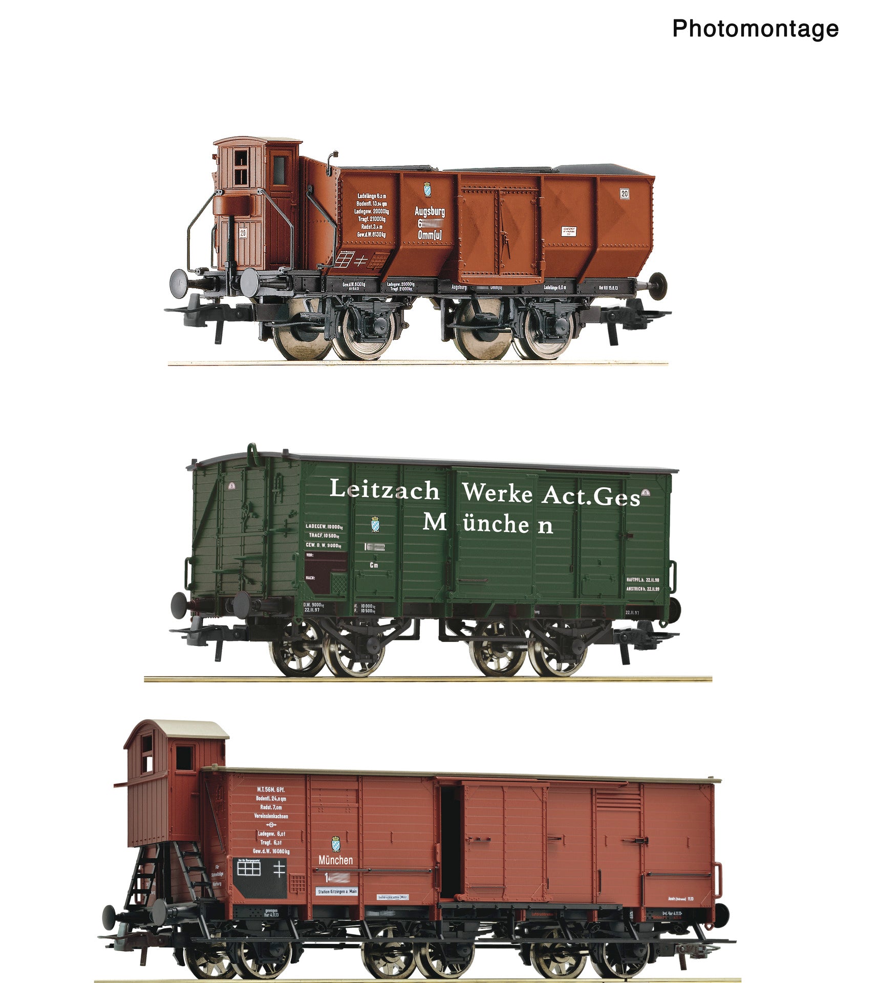 Roco 6600223 HO 3 piece set: Goods train, K.Bay.Sts.B.