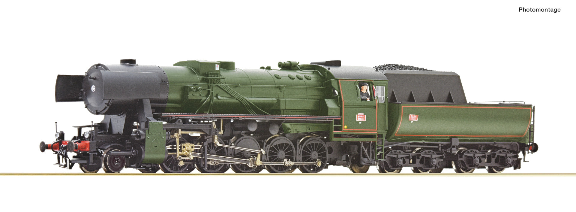 Roco 7100038 HO Steam locomotive 150.Y.16, SNCF, DC Analog