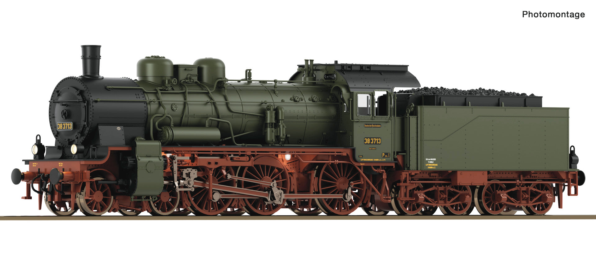 Roco 71396 HO Steam locomotive 38 3713, DRG, DCC Digital Sound