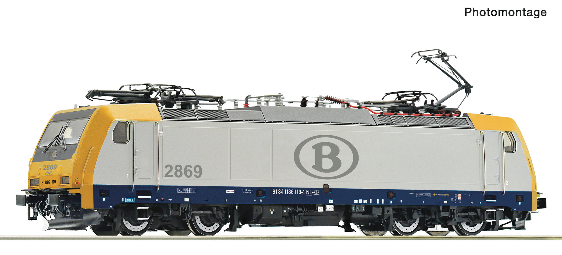 Roco 7500166 HO Electric locomotive 186 119-1, SNCB, DC Analog