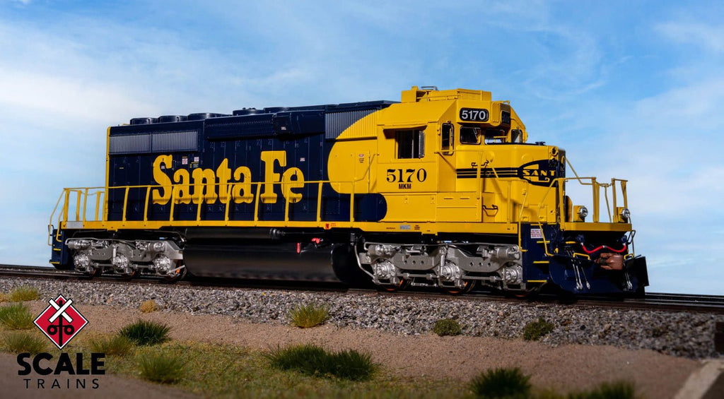 ScaleTrains SXT40743 Rivet Counter HO Scale EMD SD40-2, Santa Fe/Nose Headlight/Ditch Lights 5170 DCC & Sound Equipped