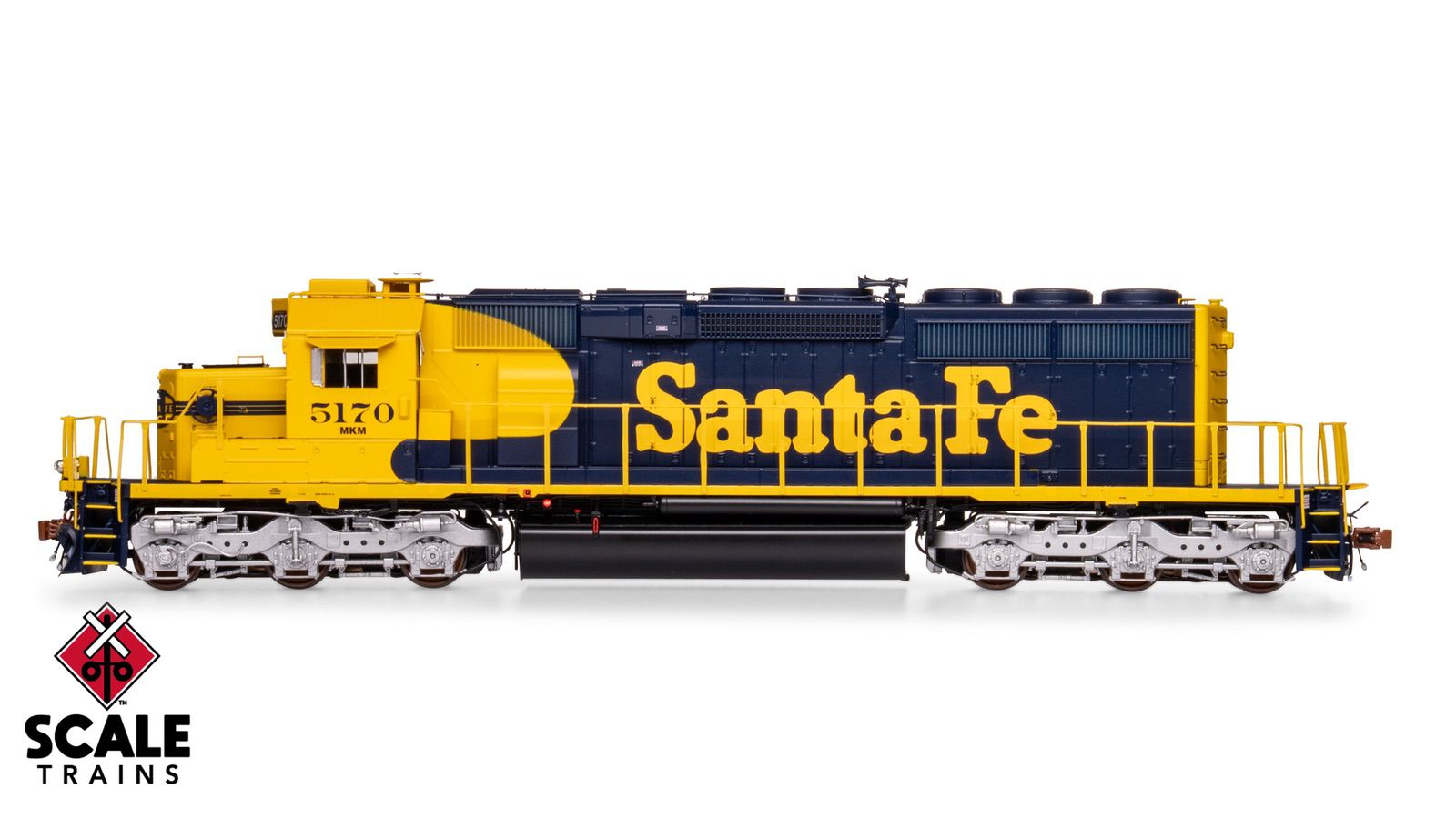 ScaleTrains SXT40743 Rivet Counter HO Scale EMD SD40-2, Santa Fe/Nose Headlight/Ditch Lights 5170 DCC & Sound Equipped