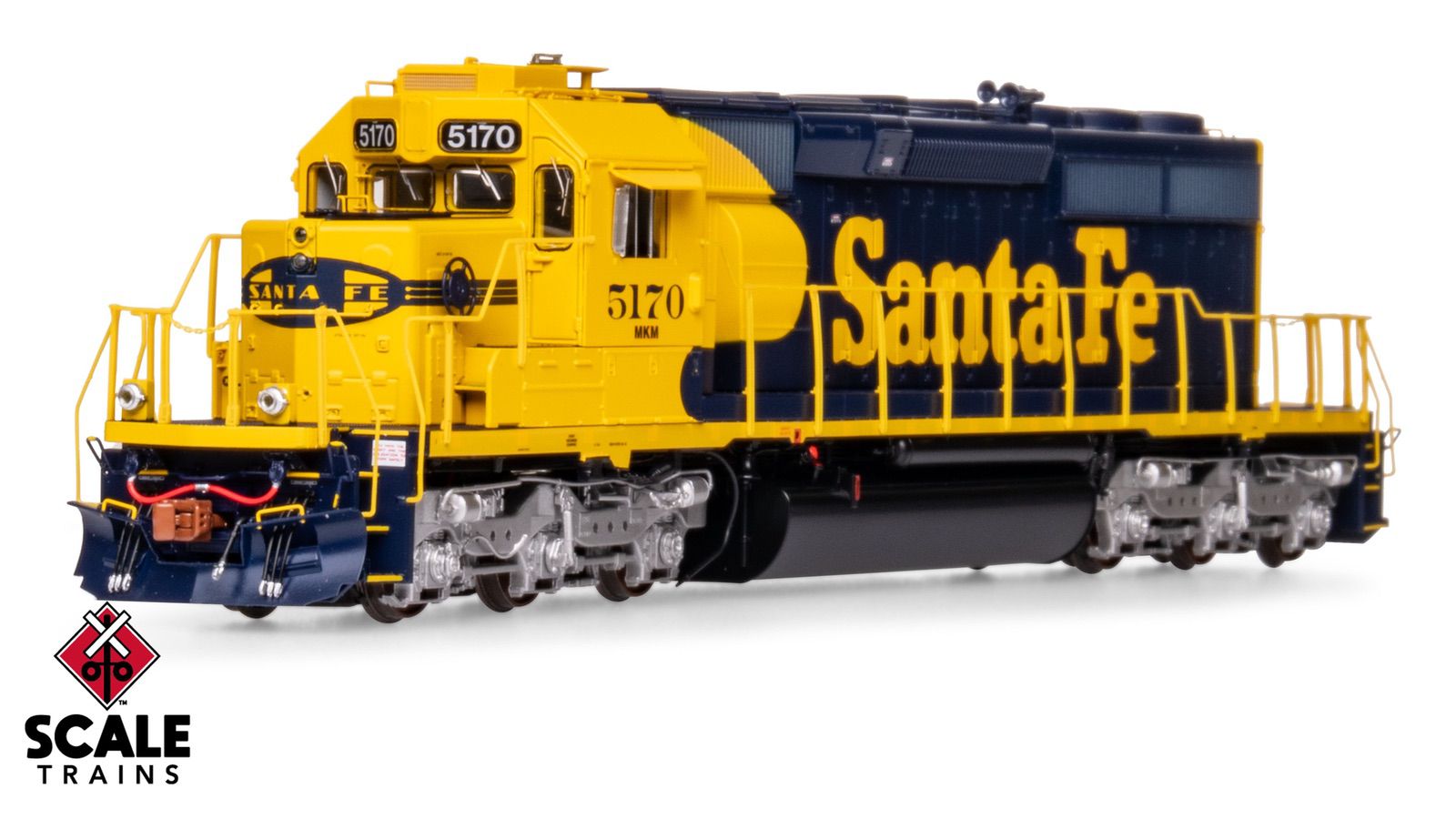 ScaleTrains SXT40743 Rivet Counter HO Scale EMD SD40-2, Santa Fe/Nose Headlight/Ditch Lights 5170 DCC & Sound Equipped