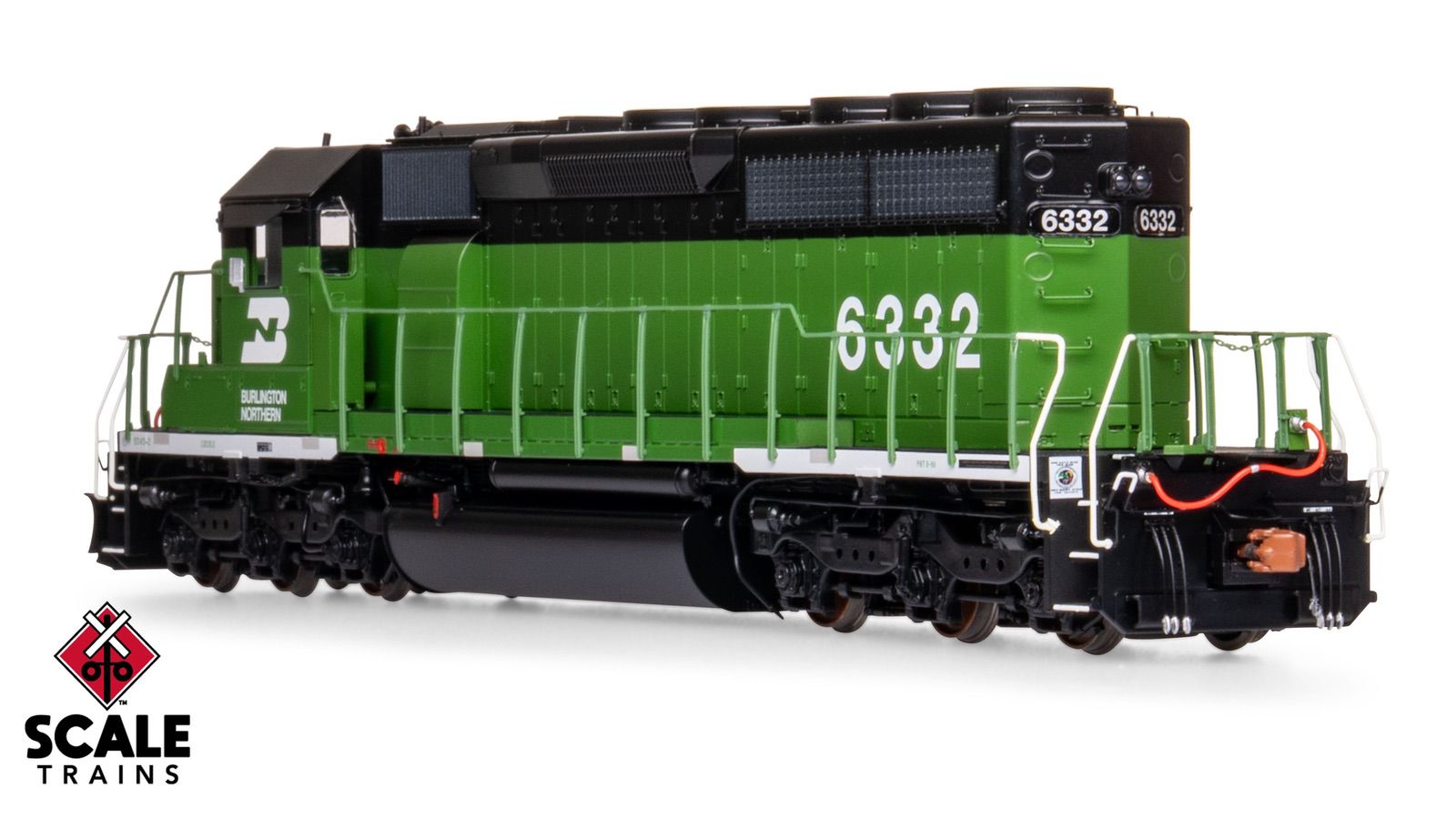 ScaleTrains SXT40751 Rivet Counter HO Scale EMD SD40-2, Burlington Northern/White Face 6332 DCC & Sound Equipped