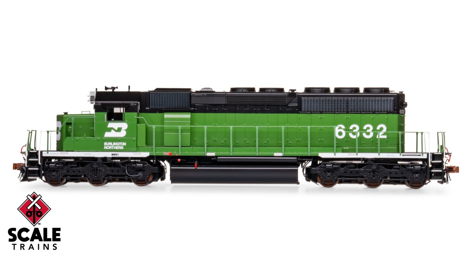 ScaleTrains SXT40751 Rivet Counter HO Scale EMD SD40-2, Burlington Northern/White Face 6332 DCC & Sound Equipped