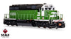 ScaleTrains SXT40757 Rivet Counter HO Scale EMD SD40-2, Burlington Northern/White Face/Strobe Lights 6350 DCC & Sound Equipped