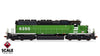 ScaleTrains SXT40759 Rivet Counter HO Scale EMD SD40-2, Burlington Northern/White Face/Strobe Lights 6358 DCC & Sound Equipped