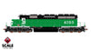 ScaleTrains SXT40759 Rivet Counter HO Scale EMD SD40-2, Burlington Northern/White Face/Strobe Lights 6358 DCC & Sound Equipped
