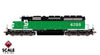 ScaleTrains SXT40759 Rivet Counter HO Scale EMD SD40-2, Burlington Northern/White Face/Strobe Lights 6358 DCC & Sound Equipped