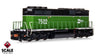 ScaleTrains SXT40763 Rivet Counter HO Scale EMD SD40-2B, Burlington Northern/White Face 7502 DCC & Sound Equipped