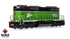 ScaleTrains SXT40763 Rivet Counter HO Scale EMD SD40-2B, Burlington Northern/White Face 7502 DCC & Sound Equipped