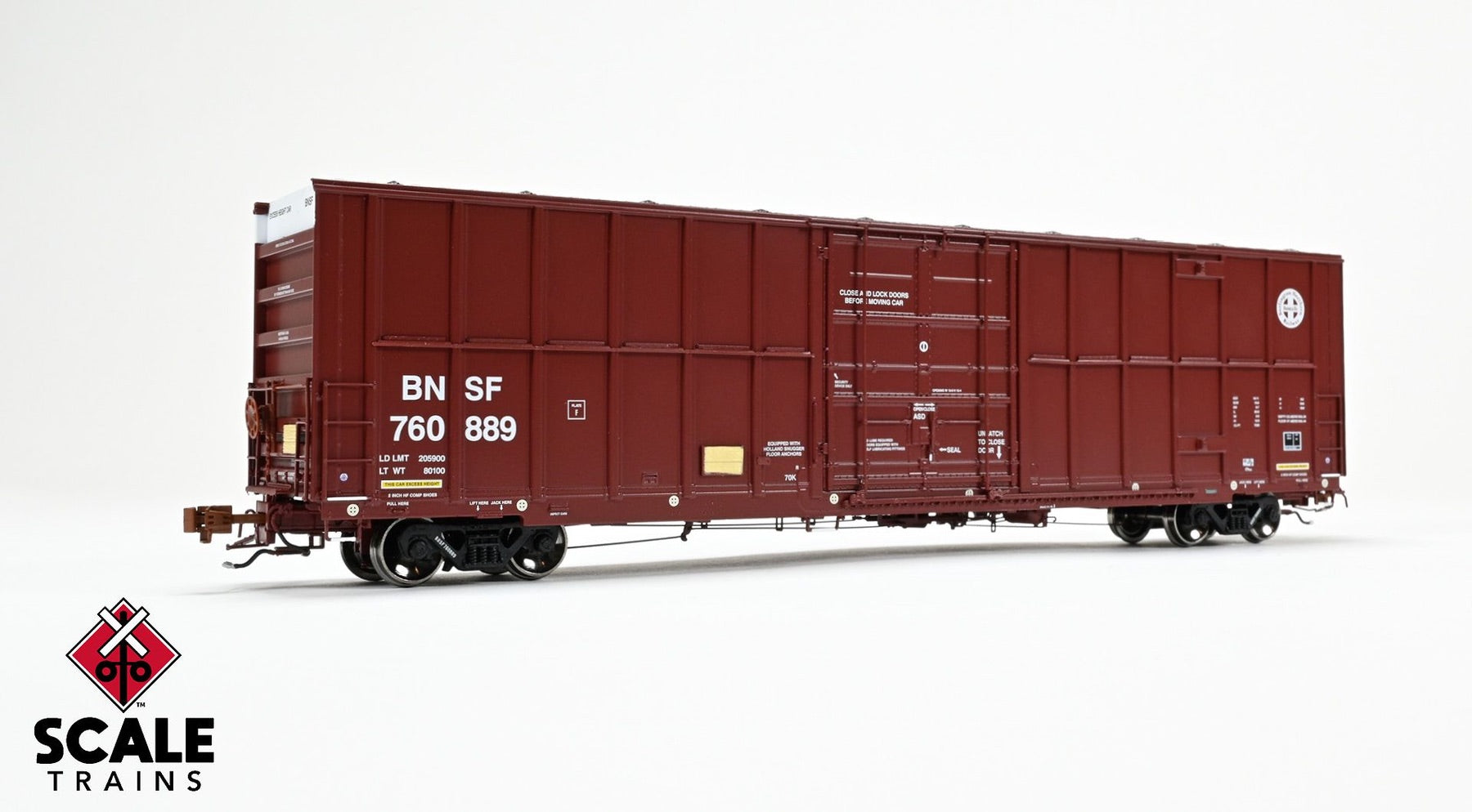 ScaleTrains SXT40993 Rivet Counter HO Scale Trinity 60' 7500 12' Plug-Door High-Cube Boxcar, BNSF/Circle Cross Logo 760923