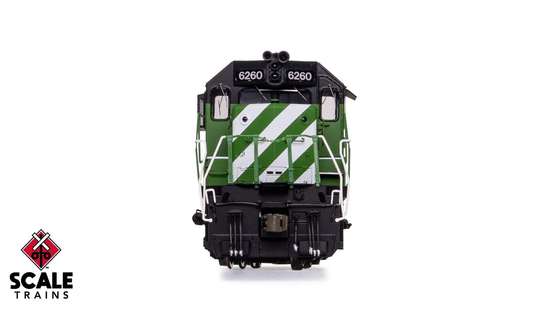 ScaleTrains SXT41226 Rivet Counter HO Scale EMD SD38-2 w/Dynamic Brakes, Burlington Northern 6260 DCC & Sound Equipped