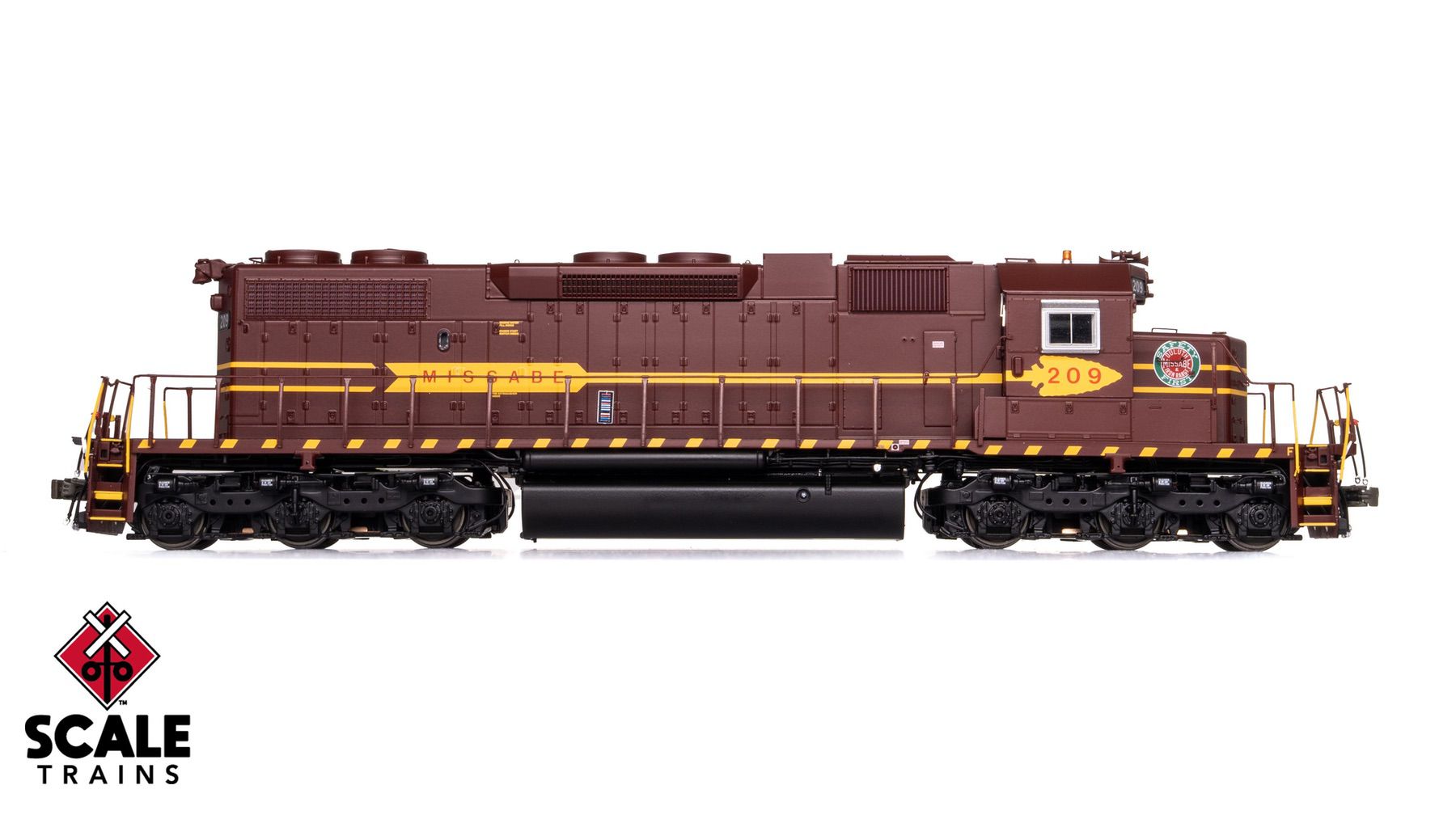 ScaleTrains SXT41262 Rivet Counter HO Scale EMD SD38-2, Duluth Missabe & Iron Range/DM&IR/Red Lettering 209 DCC & Sound Equipped