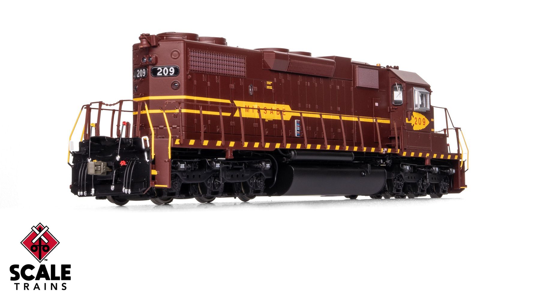 ScaleTrains SXT41262 Rivet Counter HO Scale EMD SD38-2, Duluth Missabe & Iron Range/DM&IR/Red Lettering 209 DCC & Sound Equipped