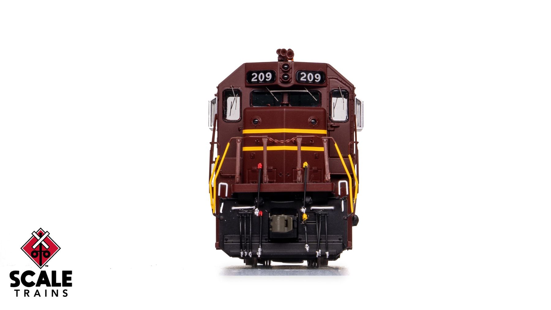 ScaleTrains SXT41262 Rivet Counter HO Scale EMD SD38-2, Duluth Missabe & Iron Range/DM&IR/Red Lettering 209 DCC & Sound Equipped