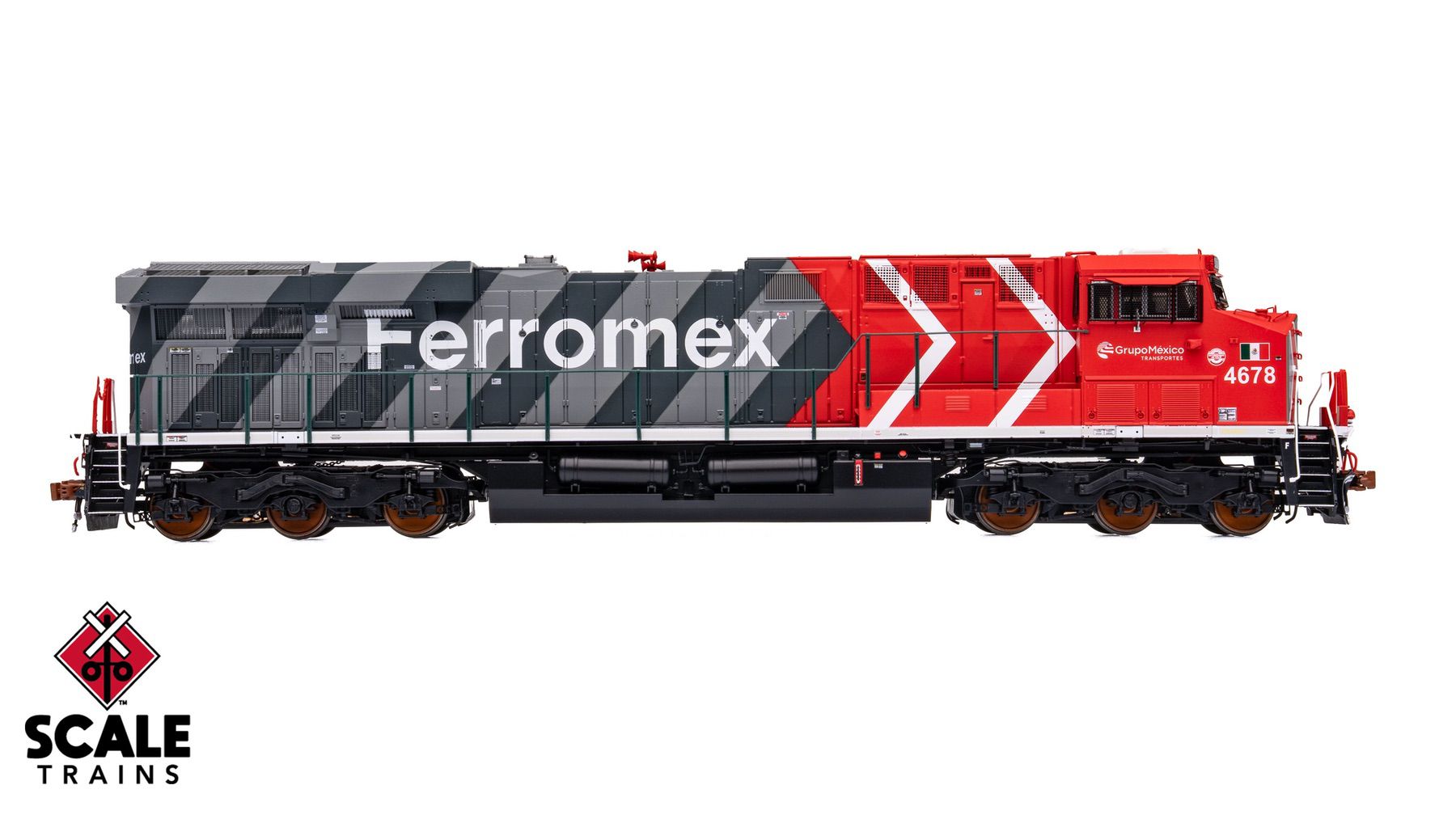 ScaleTrains SXT41445 Rivet Counter HO Scale GE ES44AC, Ferromex/Zebra 4678 DCC & Sound Equipped