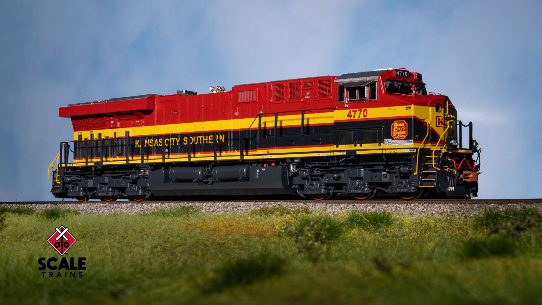 ScaleTrains SXT41450 Rivet Counter HO Scale GE ES44AC, Kansas City Southern/Belle/As Delivered 4770 DC/DCC Ready