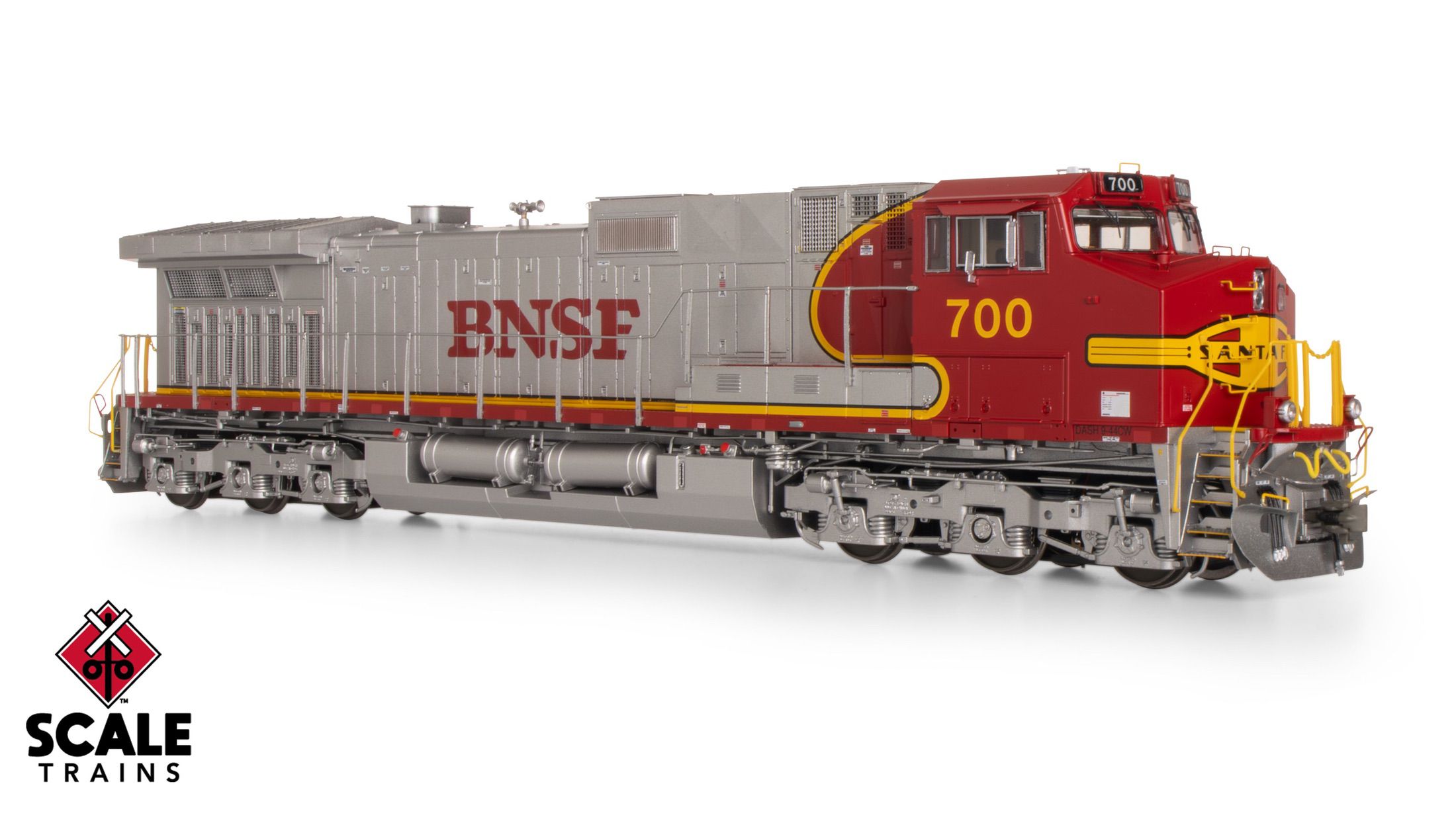 ScaleTrains SXT41538 Rivet Counter HO Scale GE DASH 9-44CW, BNSF/Warbonnet/Santa Fe Nose Lettering 709 DC/DCC Ready