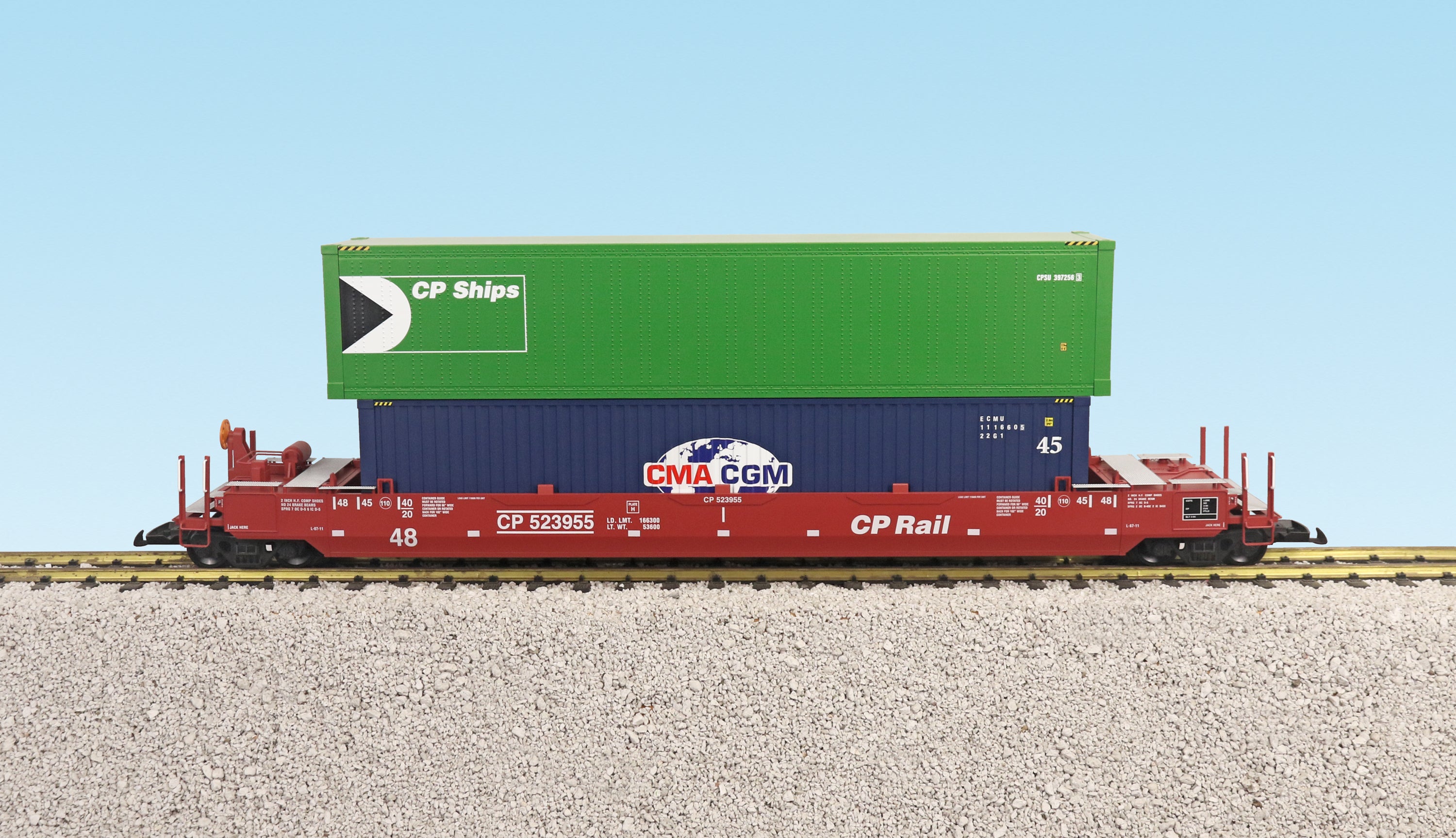 USA Trains R17124 G Cp Intermodal Car W/containers #3
