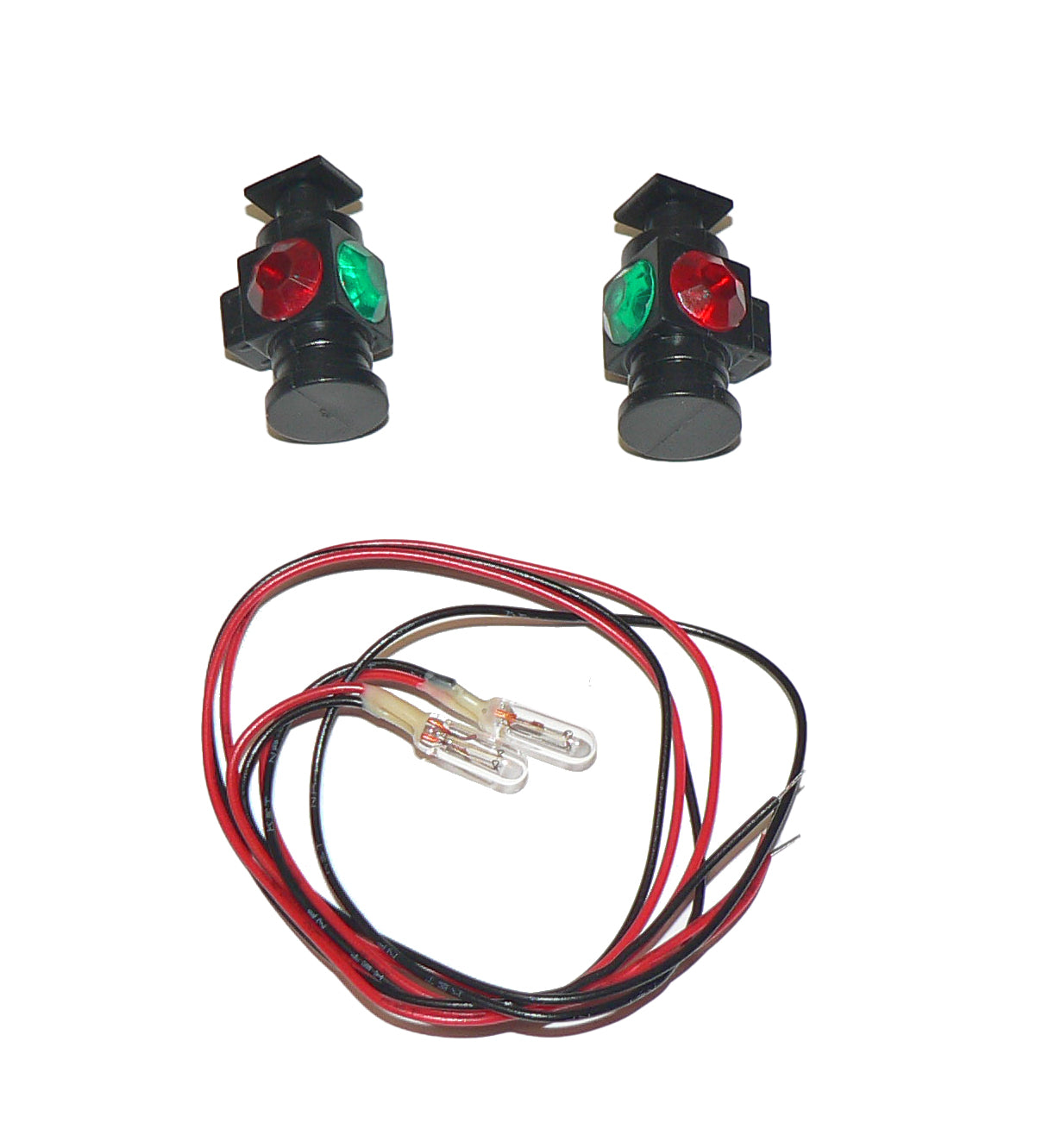 USA Trains R2083 G Marker Lights W/bulbs & Wire Red/green Lens (2)