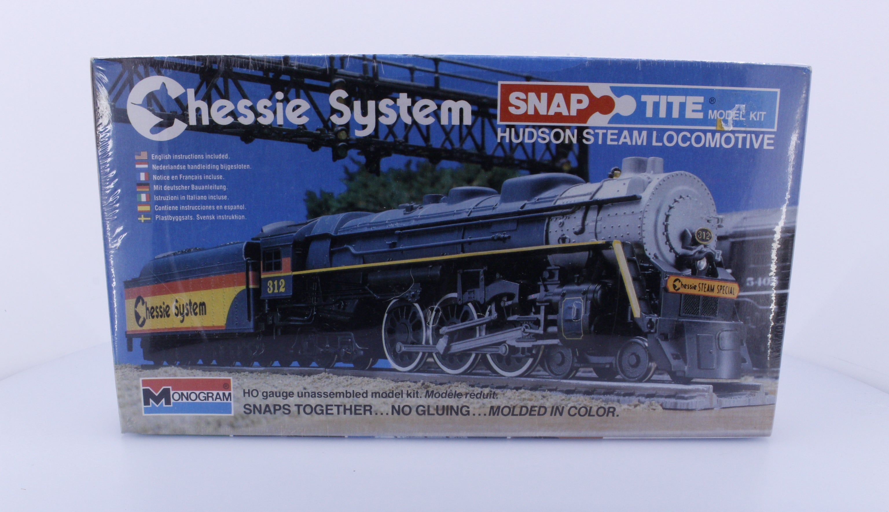 Monogram 1106 HO Cheesie System Hudson Steam Locomotive Plastic Model Kit Snap-Tite