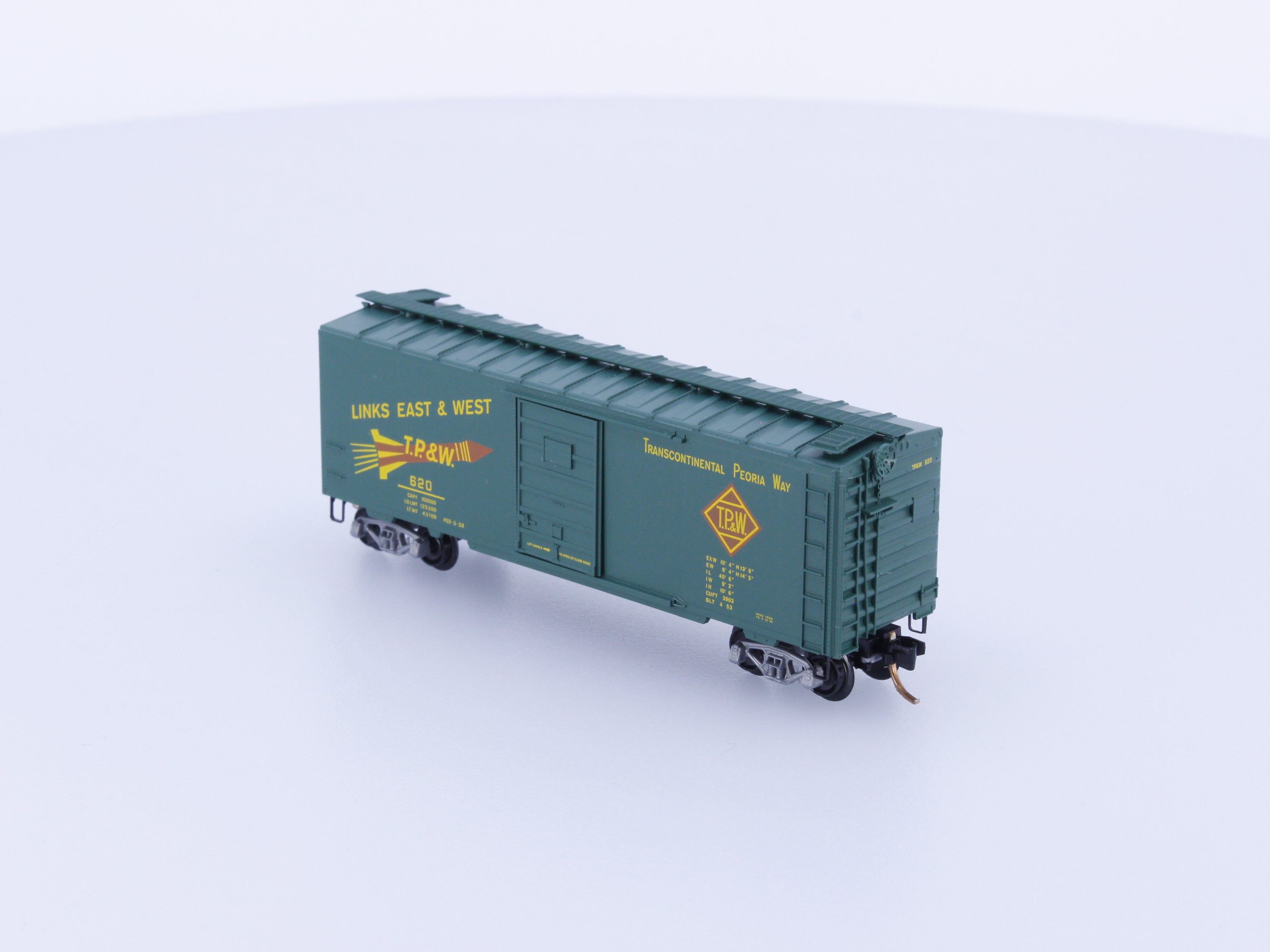 Micro Trains 20120 HO 40' Standard Box Car Single Door Toledo Peoria and Western (TPW) 620