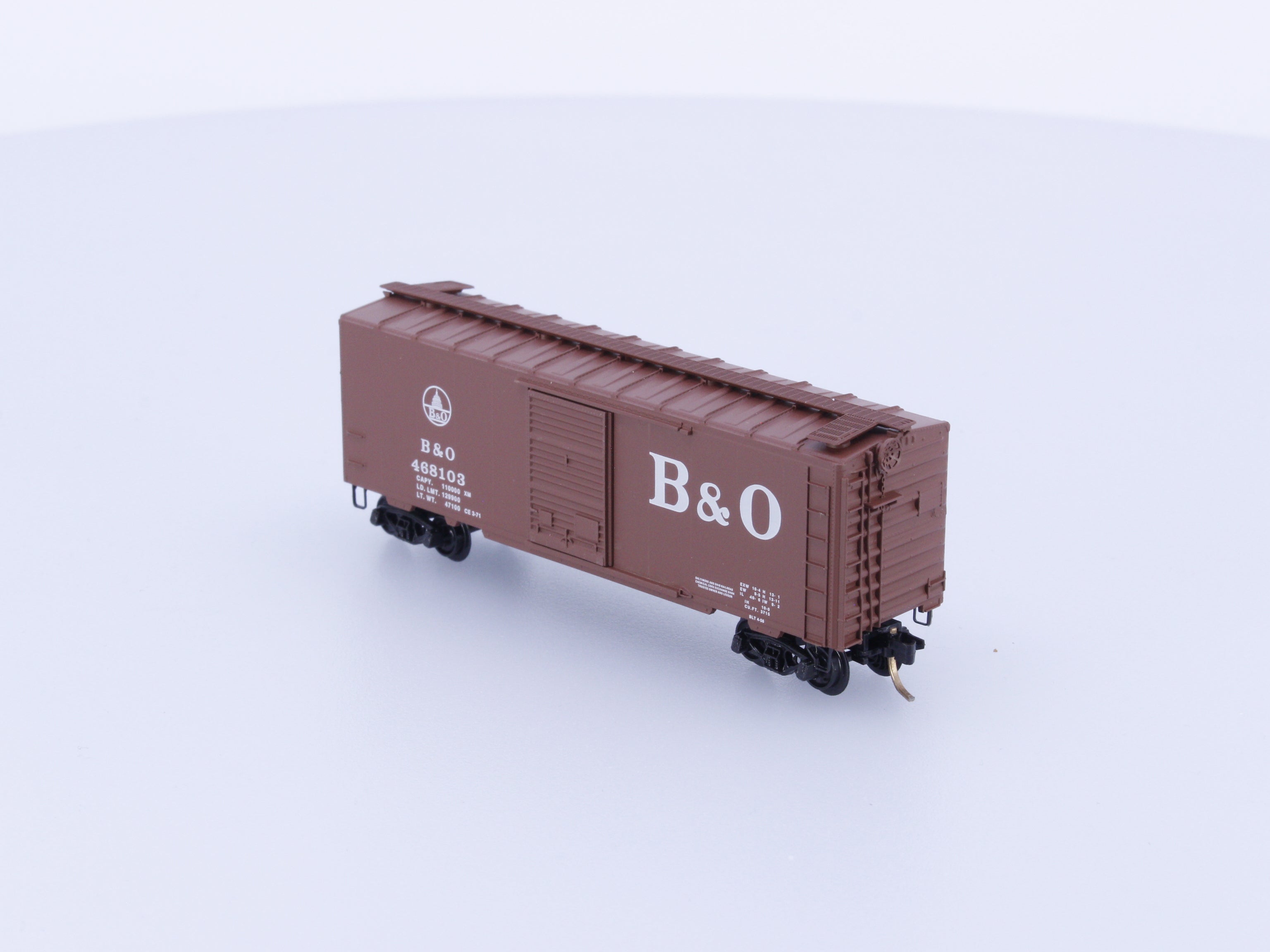 Micro Trains 20312 N 40' Standard Box Car Single Door Baltimore and Ohio (BO) 468103