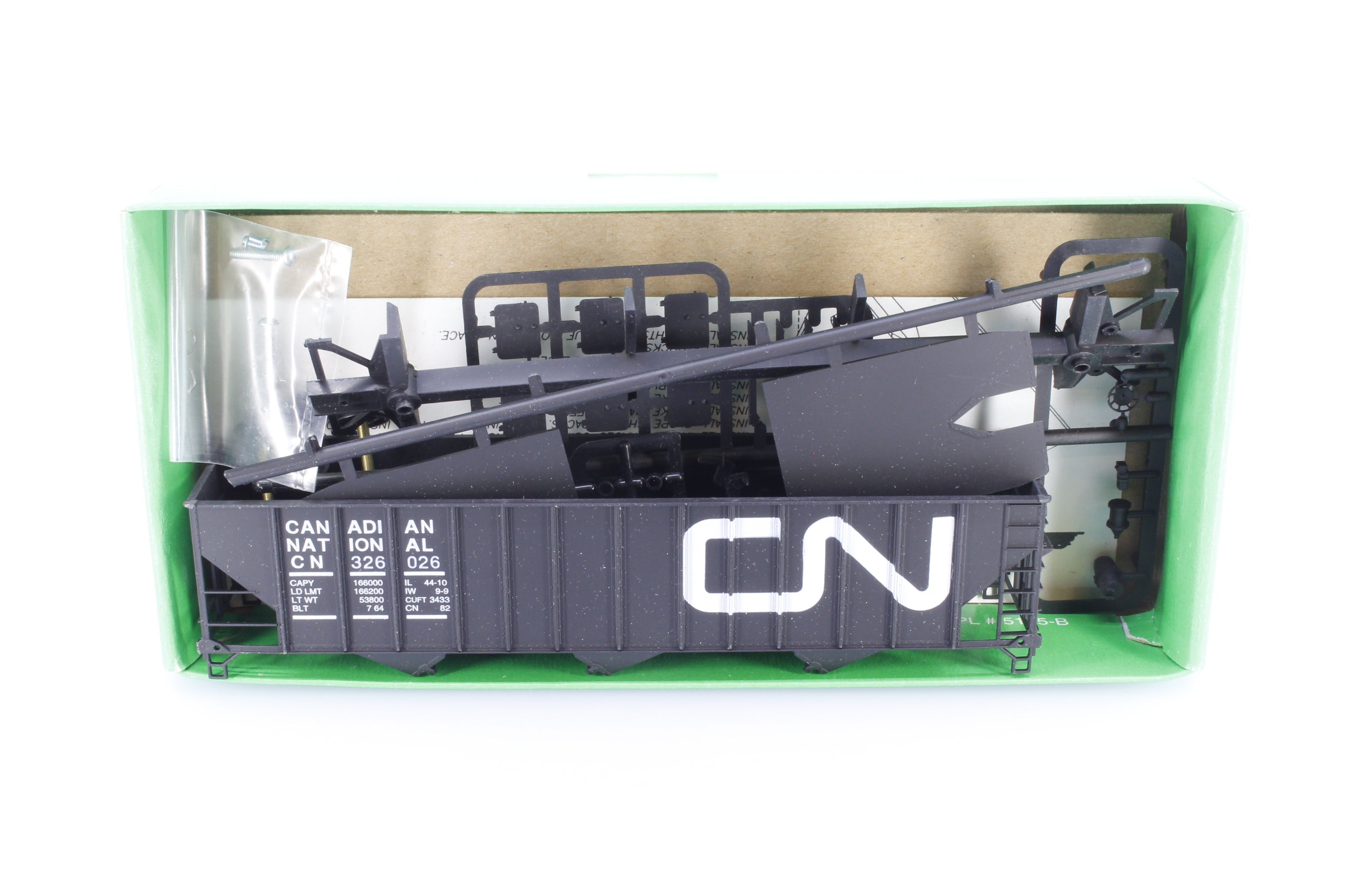 Bowser 55126 HO 100-Ton 45' 3 Bay Hopper Kit Canadian National (CN) 326026