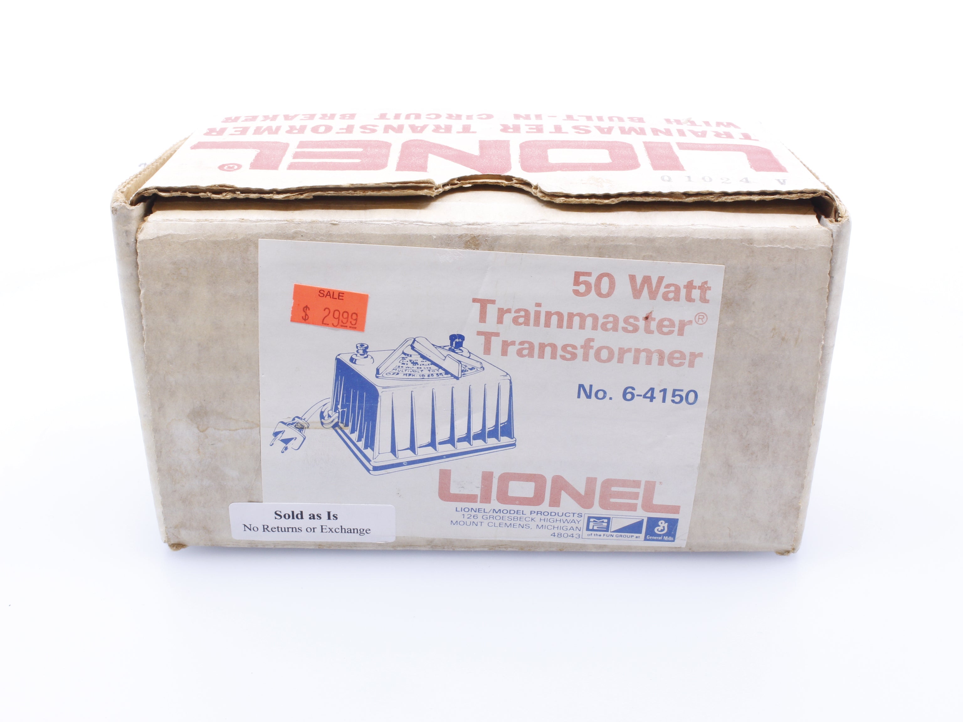 Lionel 6-4150 50 Watt Trainmaster Transformer