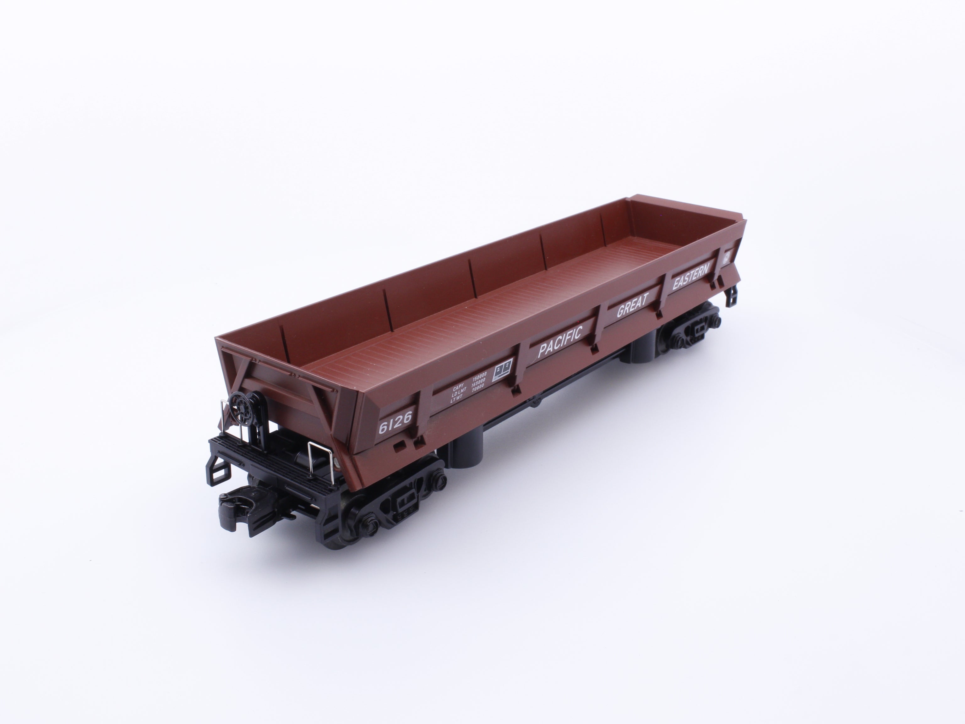 MTH 30-79638 O Rail King Dump Car w/ Operating Bay Pacific Great Eastern (PGE) 6126 (#2)