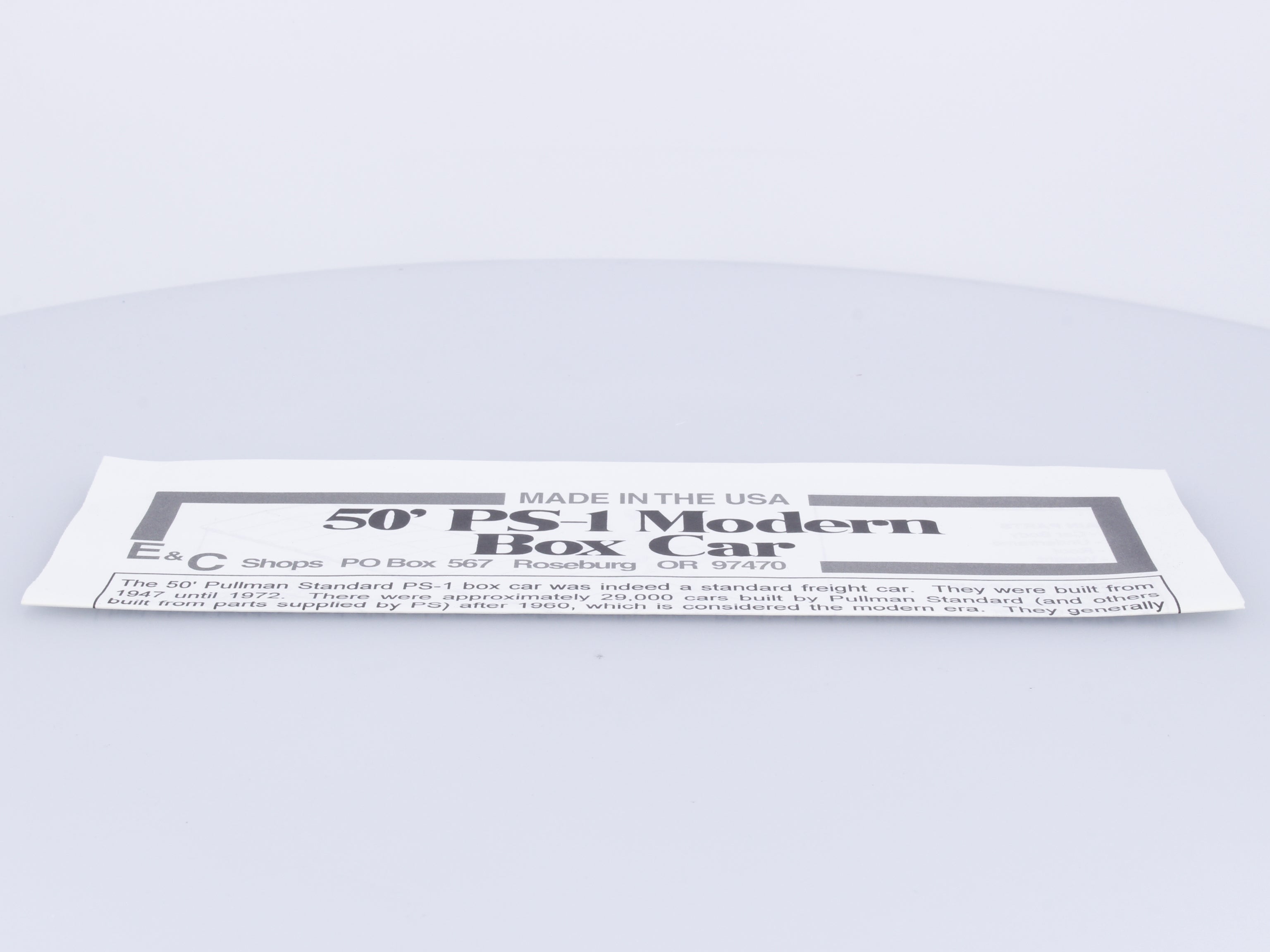E&C Shops 0203 HO 50' PS-1 Single Door Box Car Grand Trunk Western (GTW) 309264