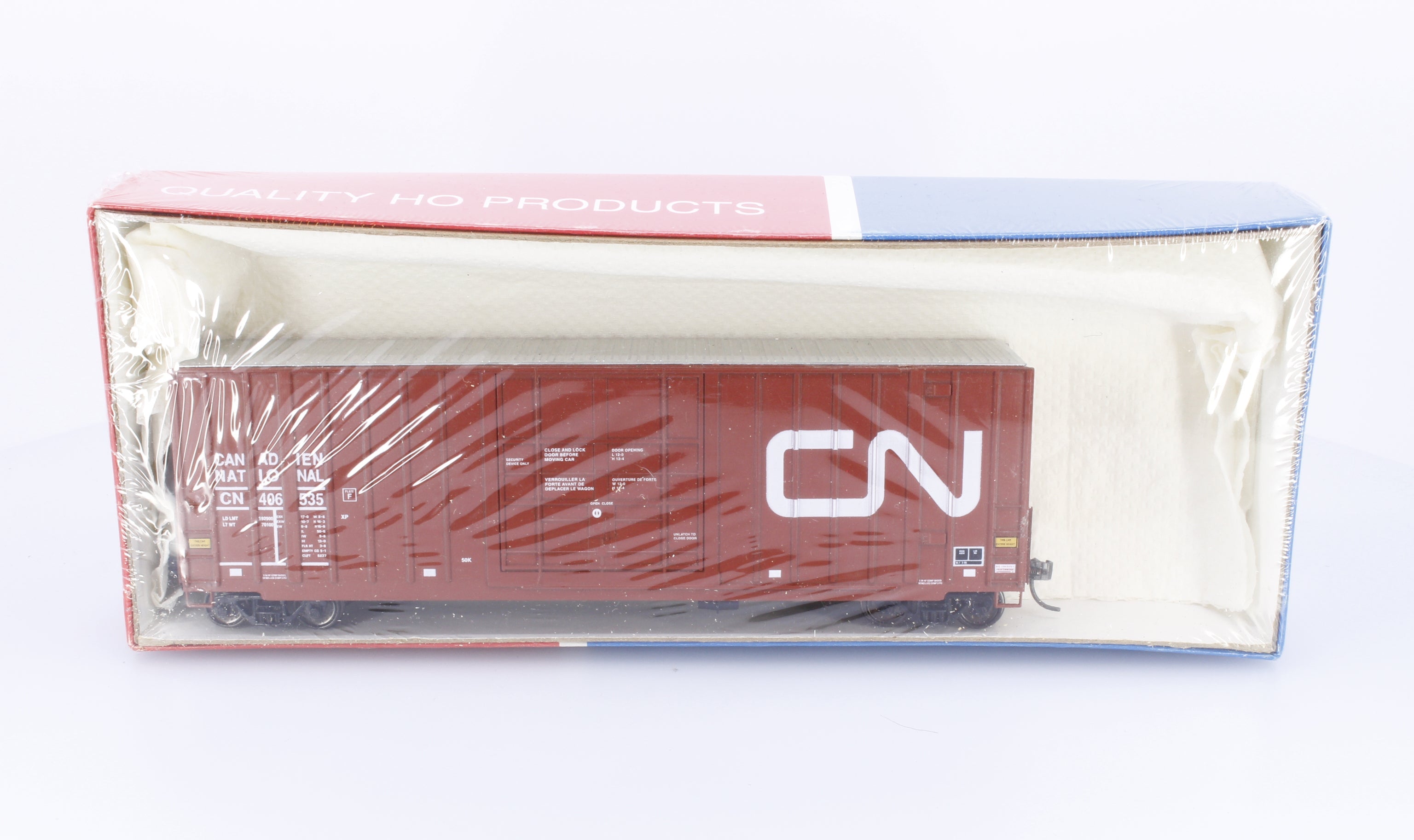 E&C Shops 1107-2 HO 50' Hi Cube Plug Door Boxcar Canadian National (CN) 406535