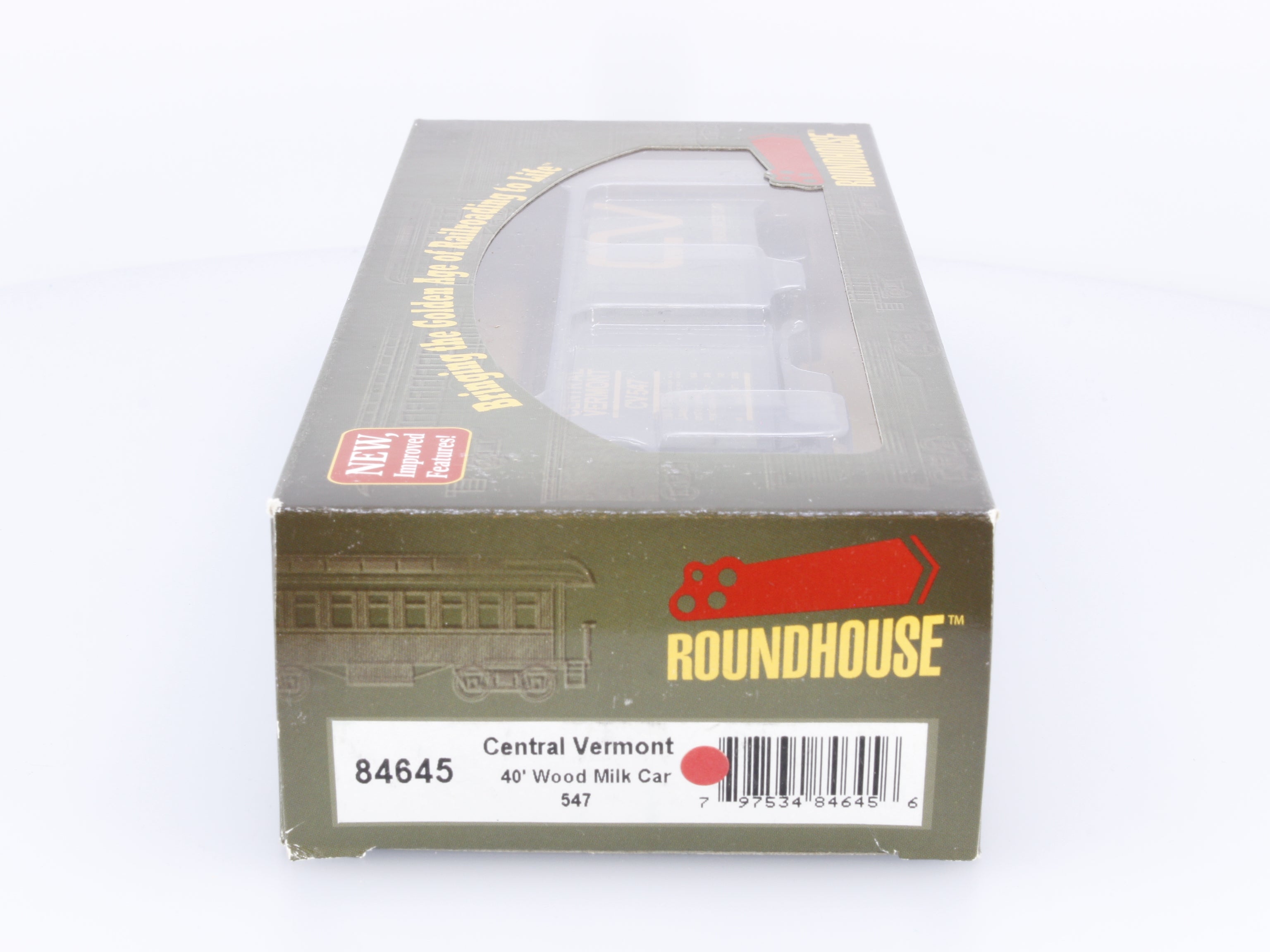 Roundhouse 84645 HO 40' Wood Milk Car Vermont Railway (VTR) 547