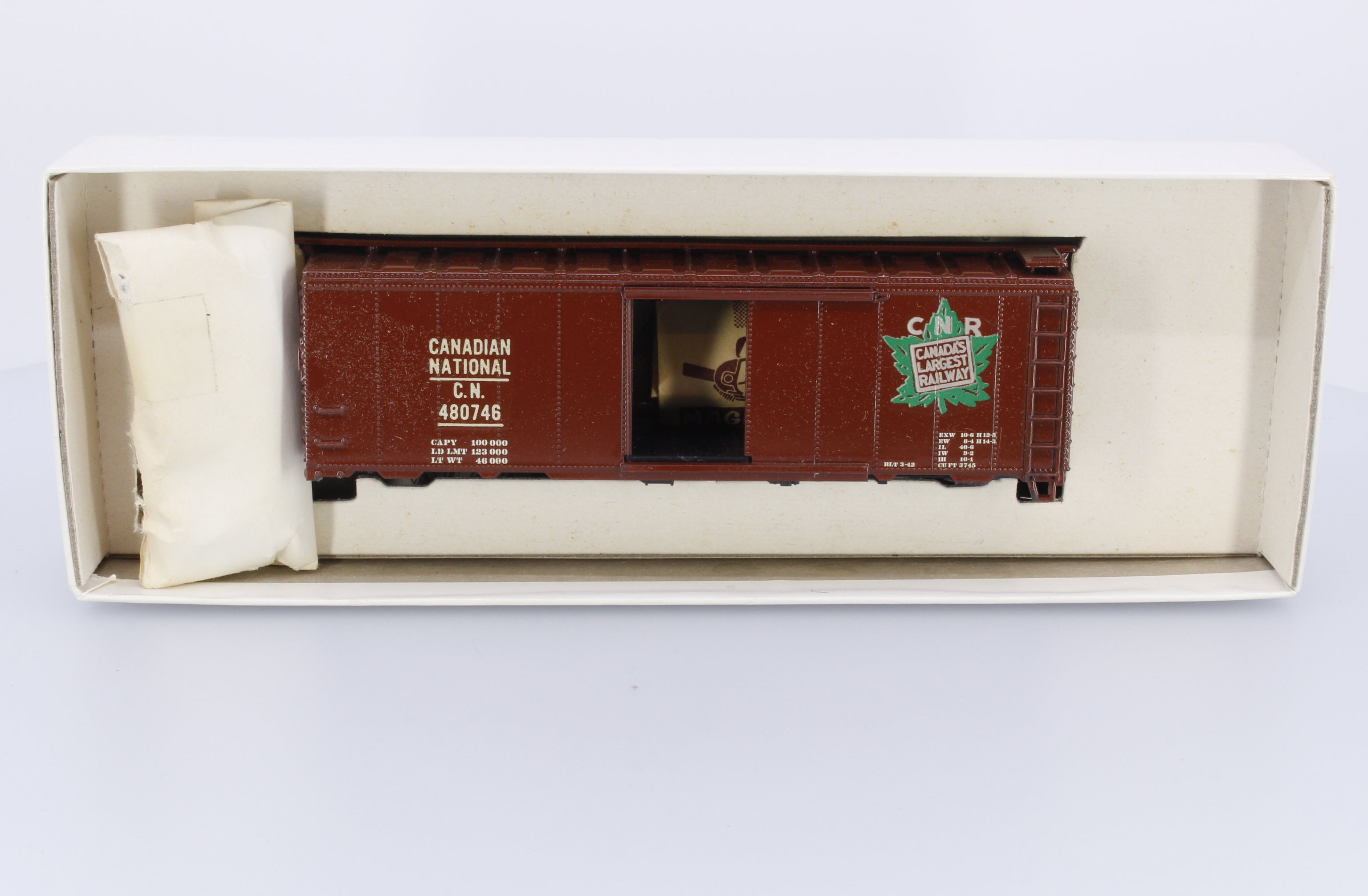 Kar-Line 36 HO 40' Box Car Canadian National (CN) 480746