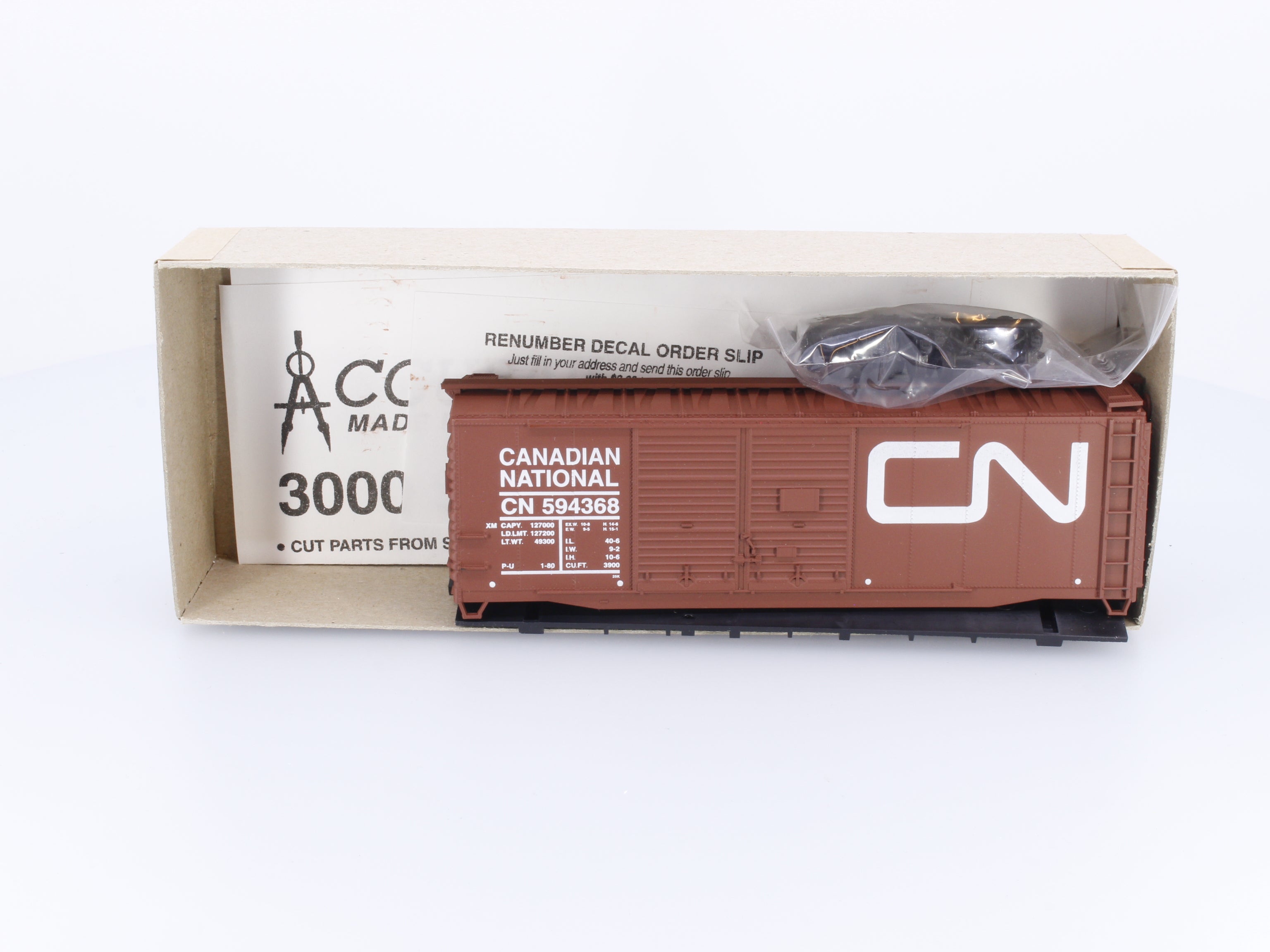 Accurail 3615 HO 40' Double Door Steel Box Car Canadian National (CN) 594368
