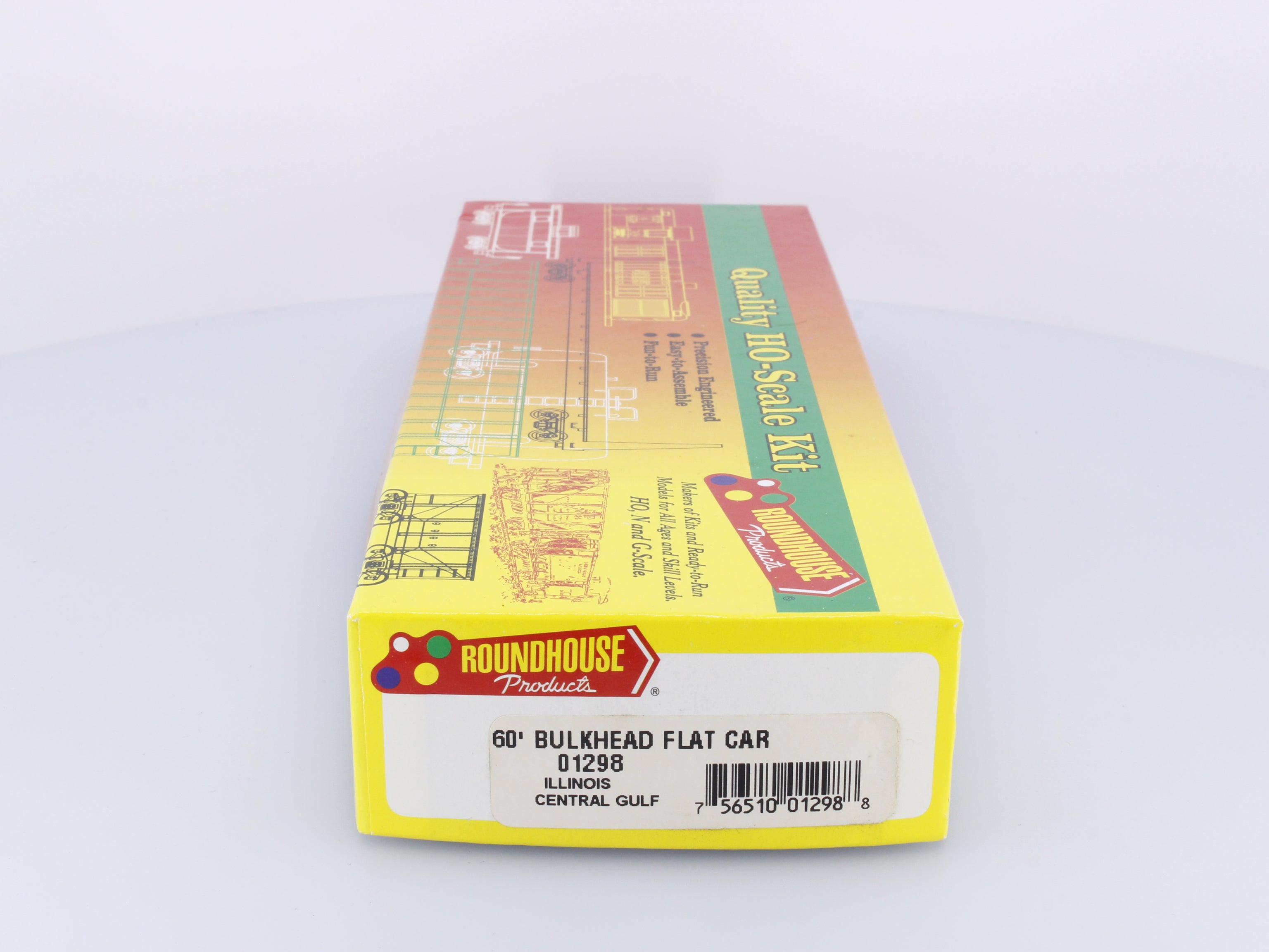 Roundhouse 01298 HO 60' Bulkhead Flat Car Illinois Central Gulf 978801