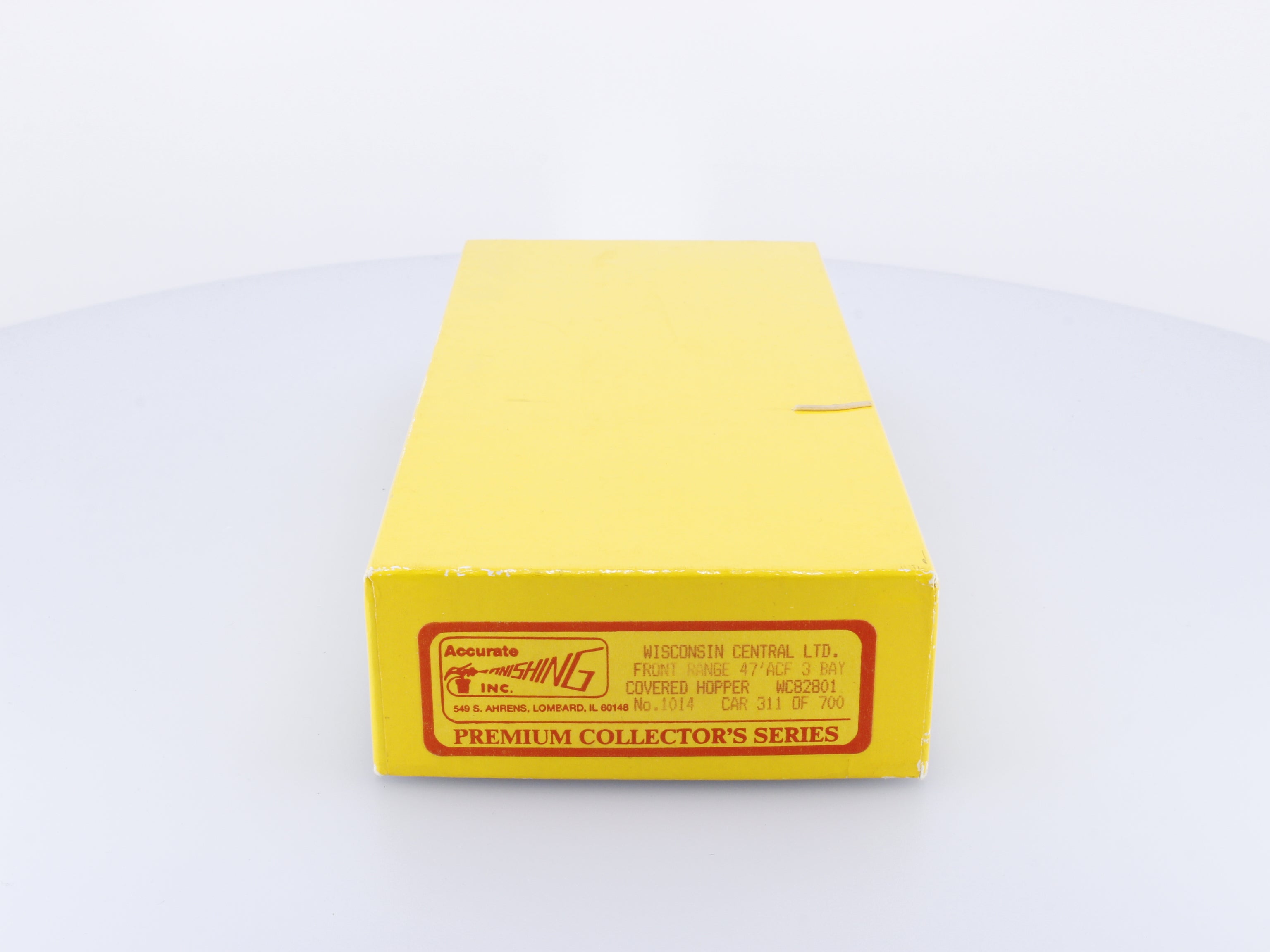 Accurate Finishing Inc. 1014 HO 47' ACF 3 Bay Covered Hopper 311 of 700 Wisconsin Central (WC) 82801