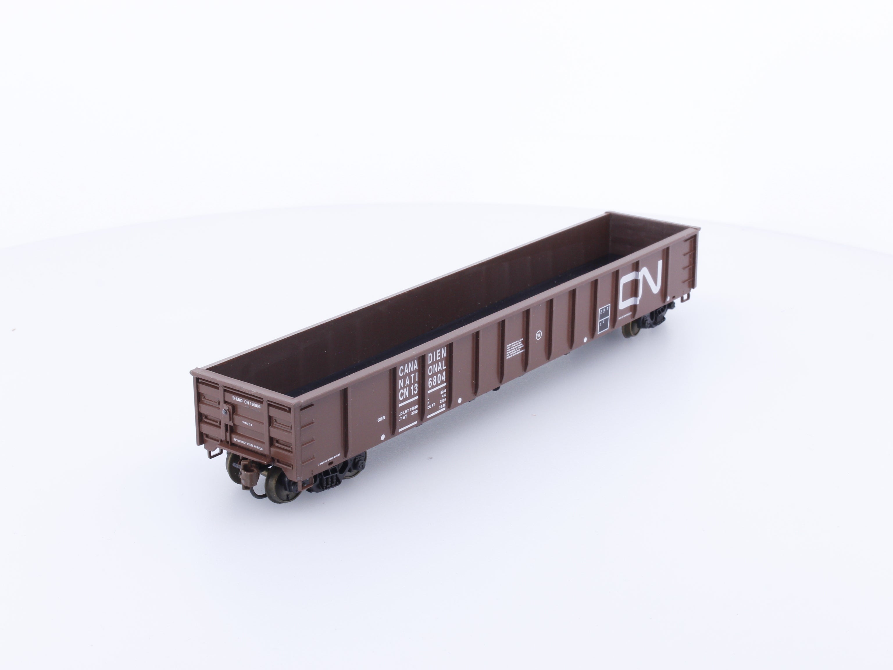 LBF Company 1933 HO 52' Smooth Side Mill Gondola Canadian National (CN) 136804